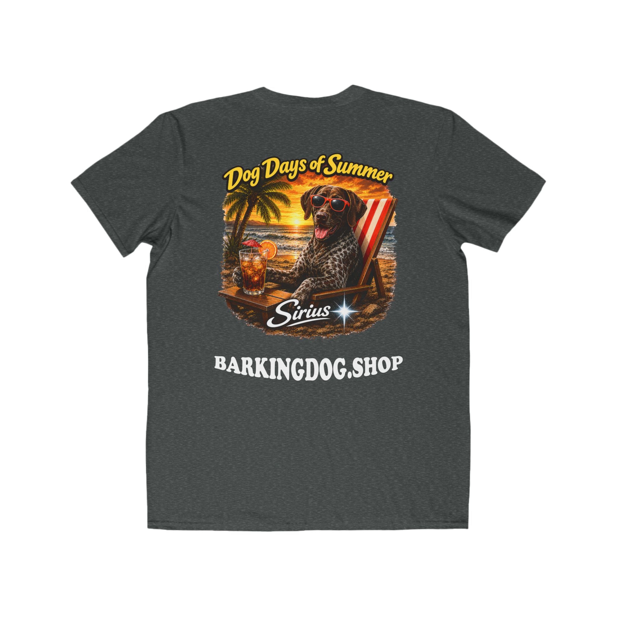 German Shorthair Pointer Beach Chair T-Shirt Wag On™ Dog Days of Summer