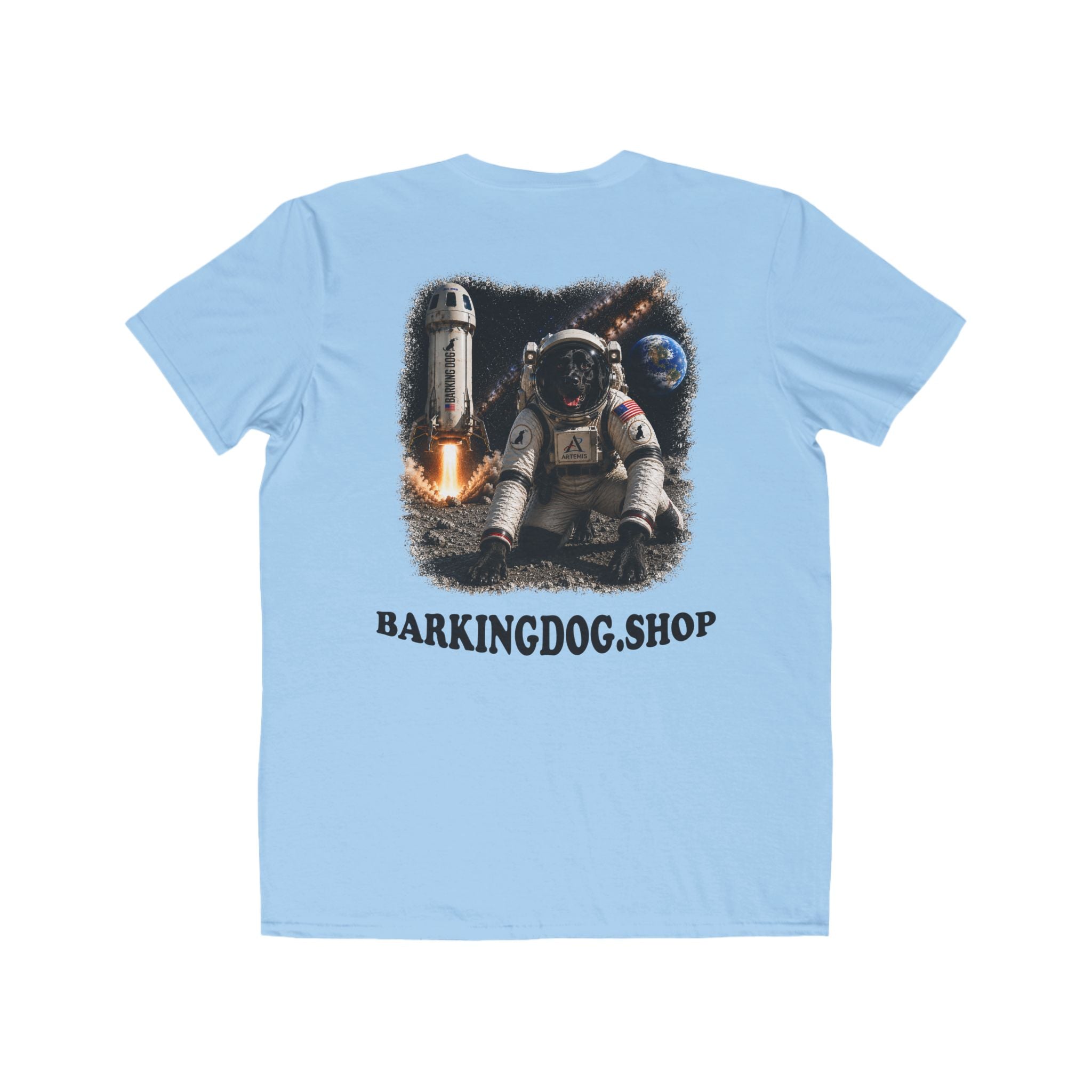 Astronaut Dog Tee — Space Travel Men's T-Shirt