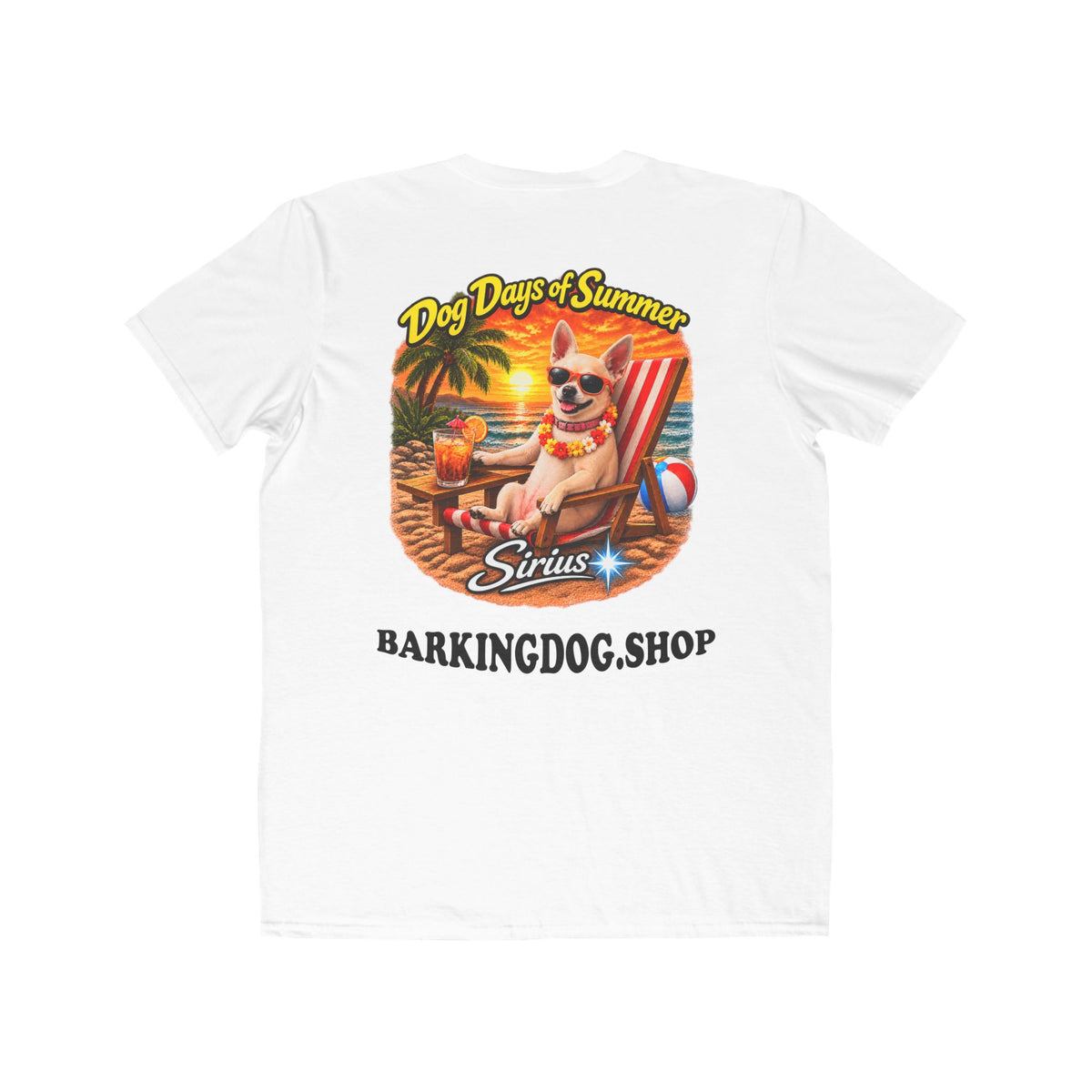 Chihuahua Beach Chair T Shirt Dog Days Of Summer Beach Dog Lover Graphic Tee Wag On BarkingDog Shop