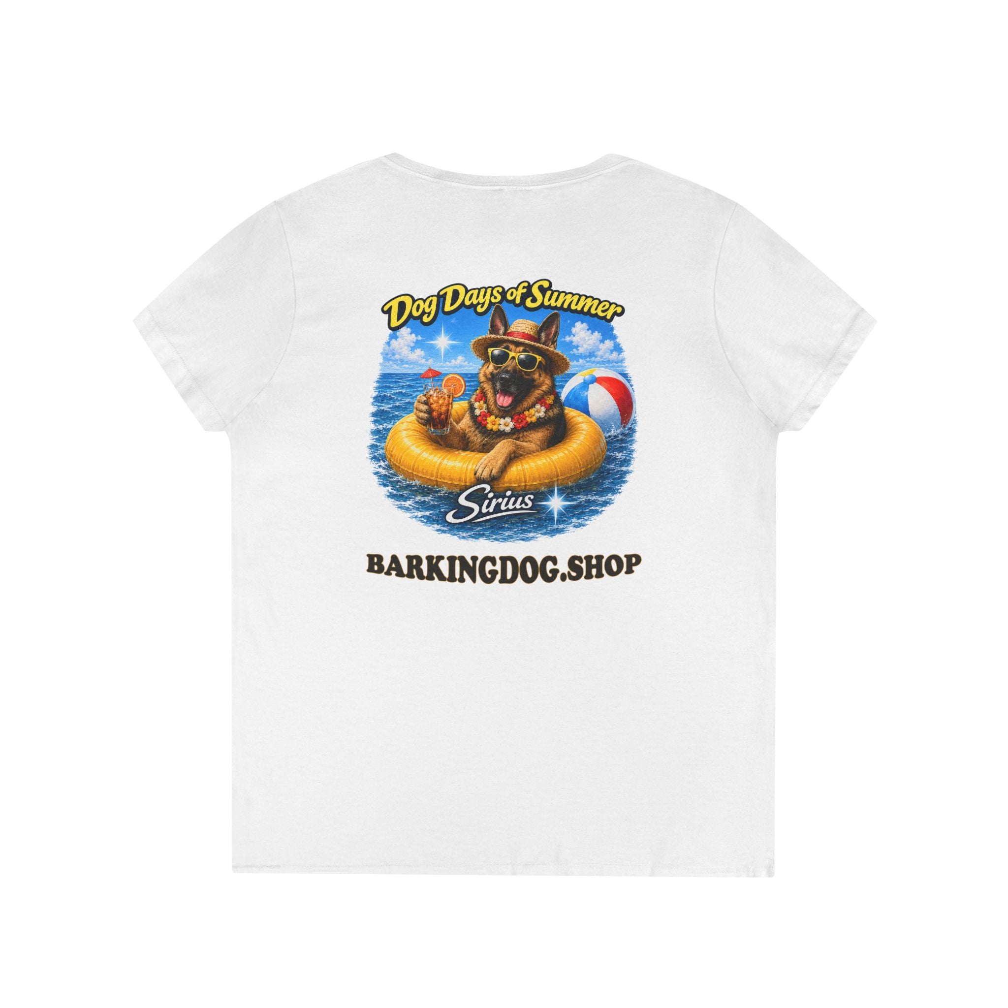German Shepherd Dog Inner Tube T-Shirt Wag On™ Dog Days of Summer