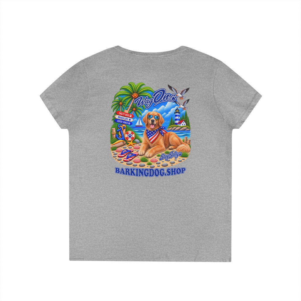 Golden Retriever Stay Salty T Shirt Beach Collection Salty Pup Beach Life Graphic Tee Wag On BarkingDog Shop