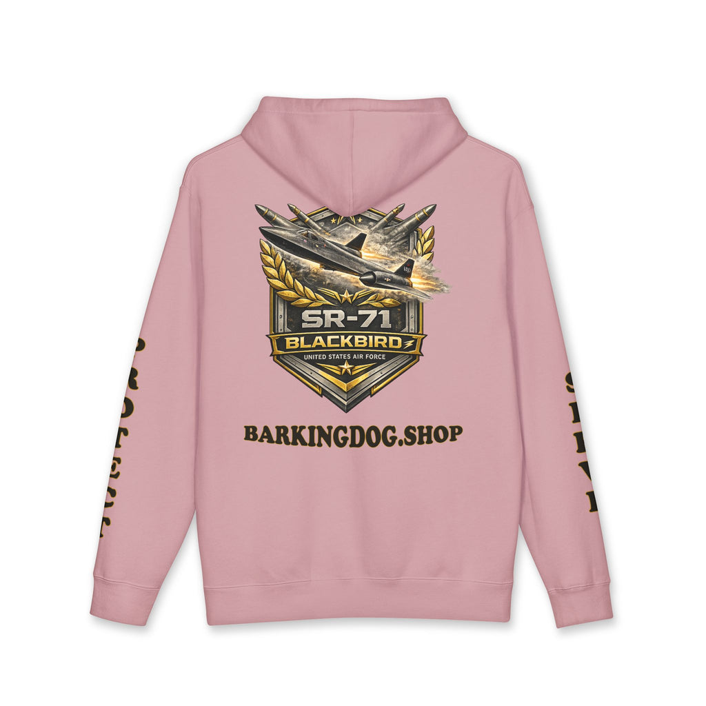 SR-71 Blackbird Jet Hoodie — Barking Dog 'Wag On' Military Air Force Tribute