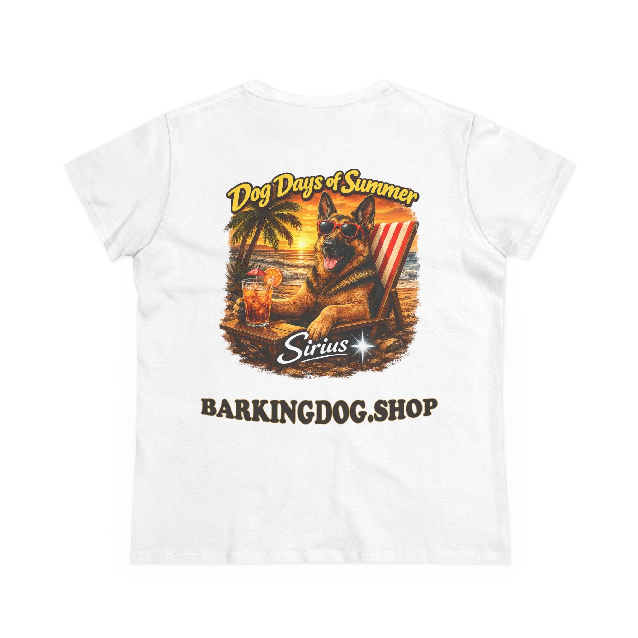German Shepherd Dog Beach Chair T-Shirt Wag On™ Dog Days of Summer