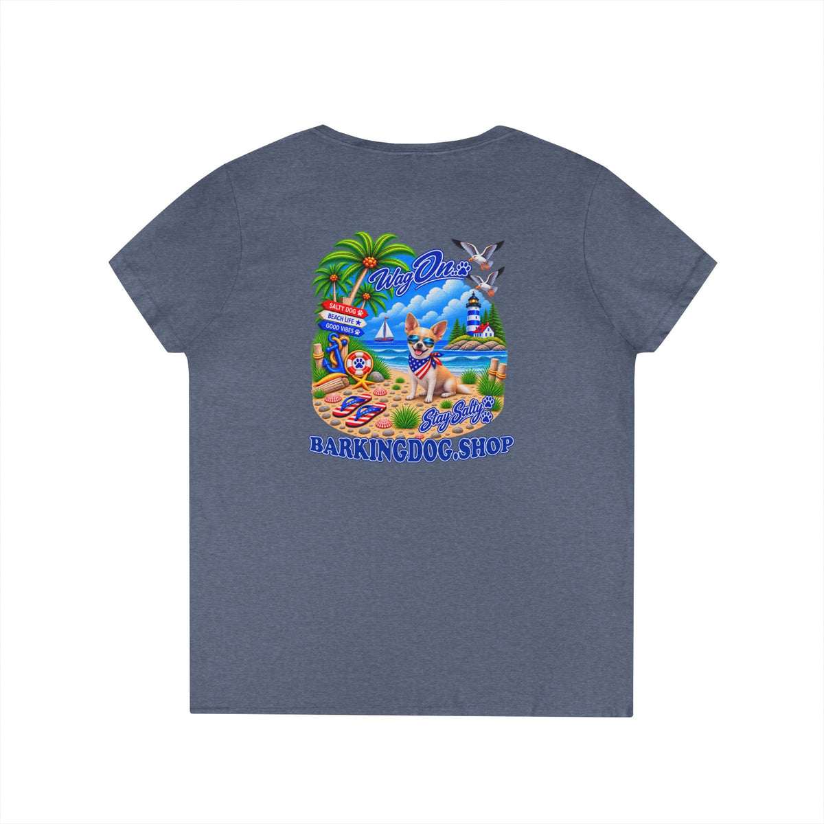 Chihuahua Stay Salty T Shirt Beach Collection Salty Pup Beach Life Graphic Tee Wag On BarkingDog Shop