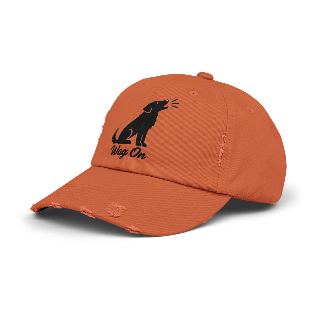 Wag On Dog Distressed Cap DTF