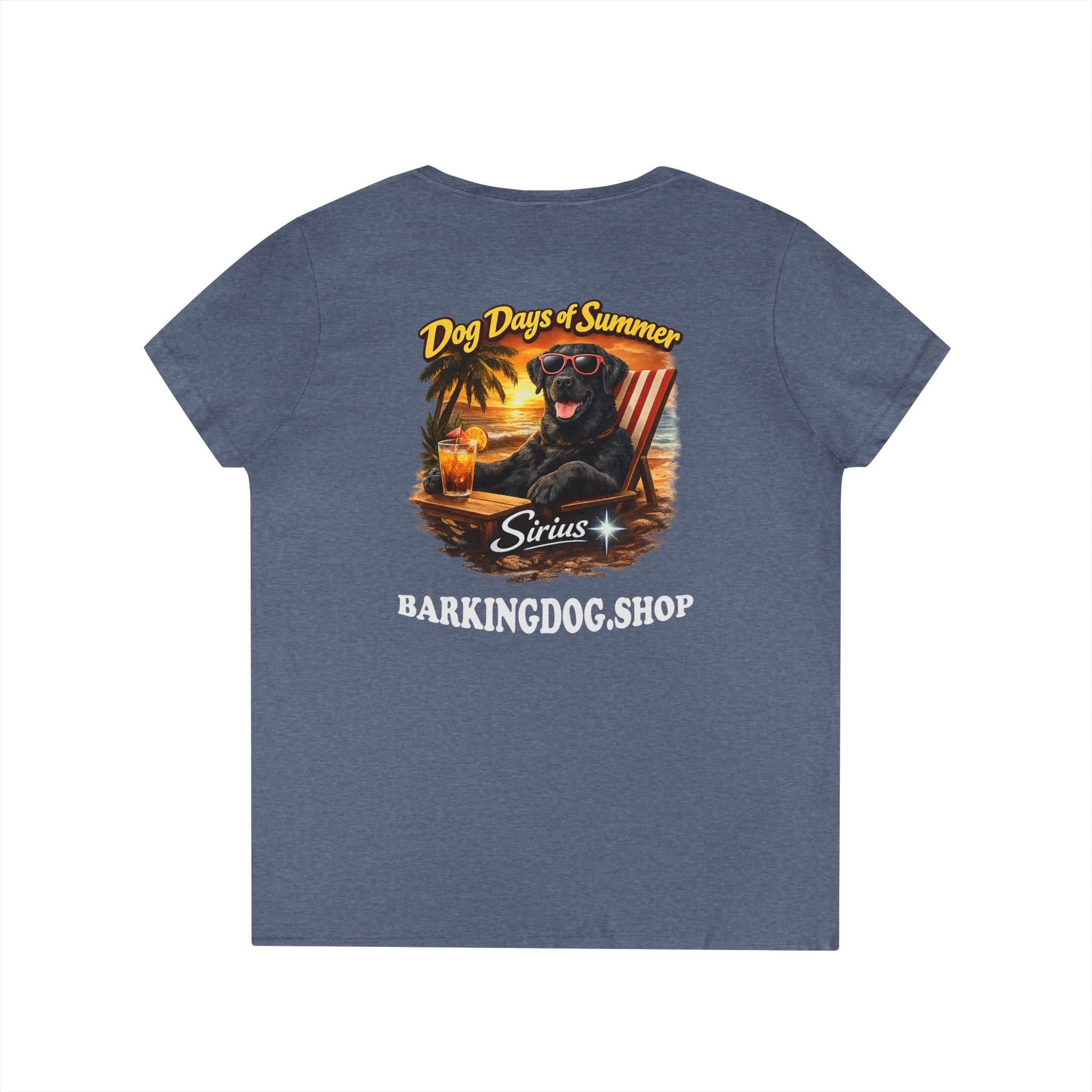 Black Labrador Dog Beach Chair T-Shirt Wag On™ Dog Days of Summer