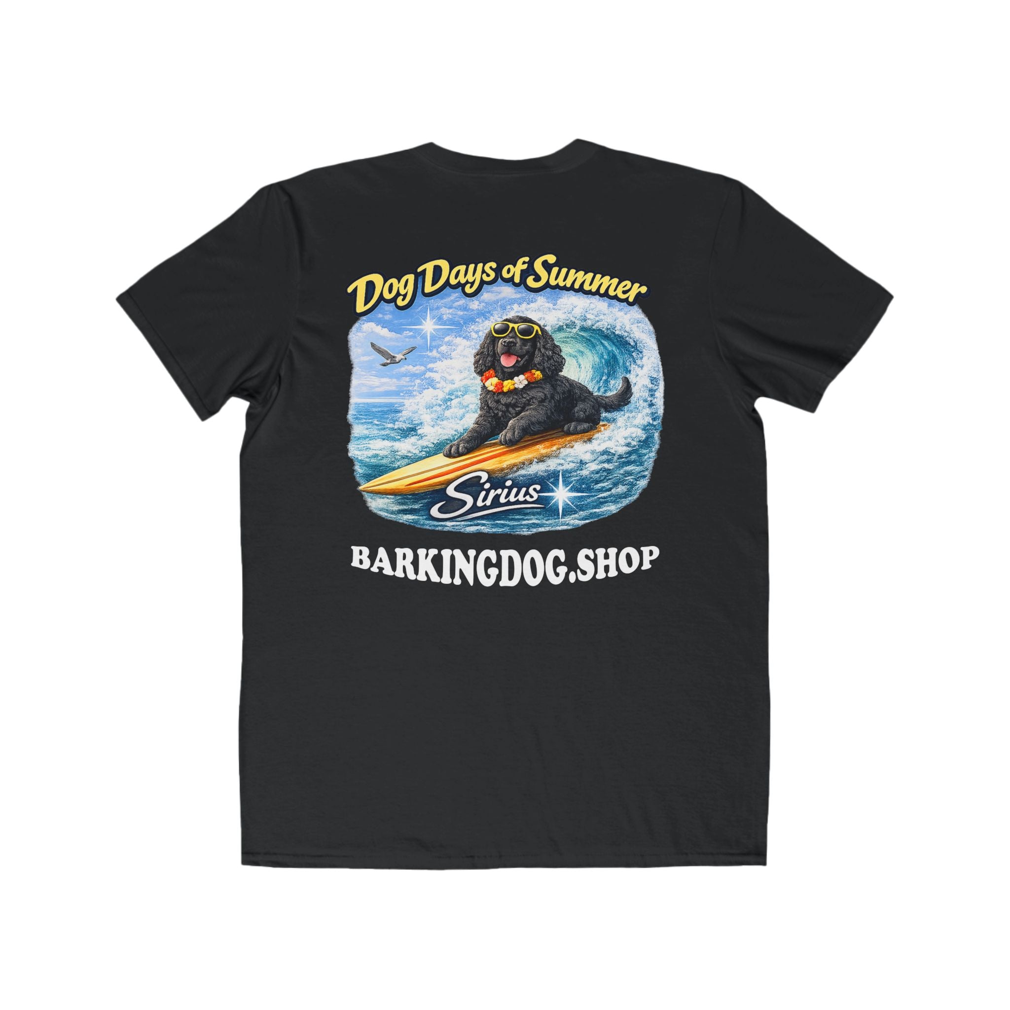 Cocker Spaniel Surfboard T-Shirt Wag On™ Dog Days of Summer