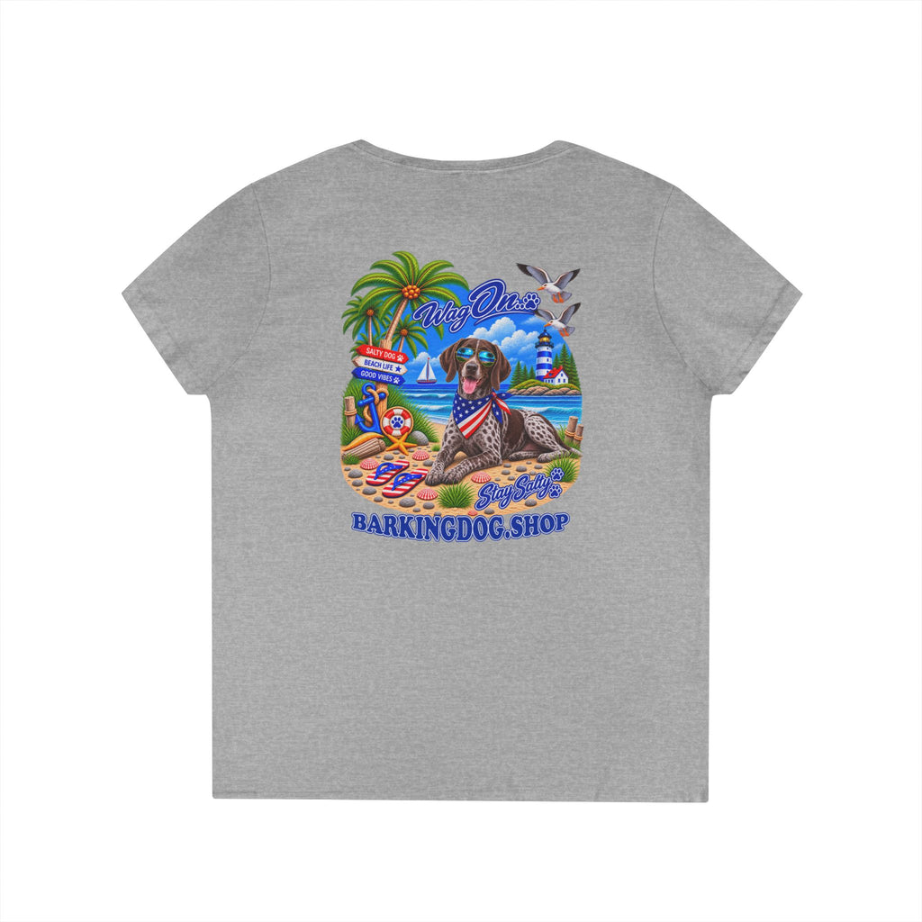 German Shorthair Pointer Stay Salty T Shirt Beach Collection Salty Pup Beach Life Graphic Tee Wag On BarkingDog Shop