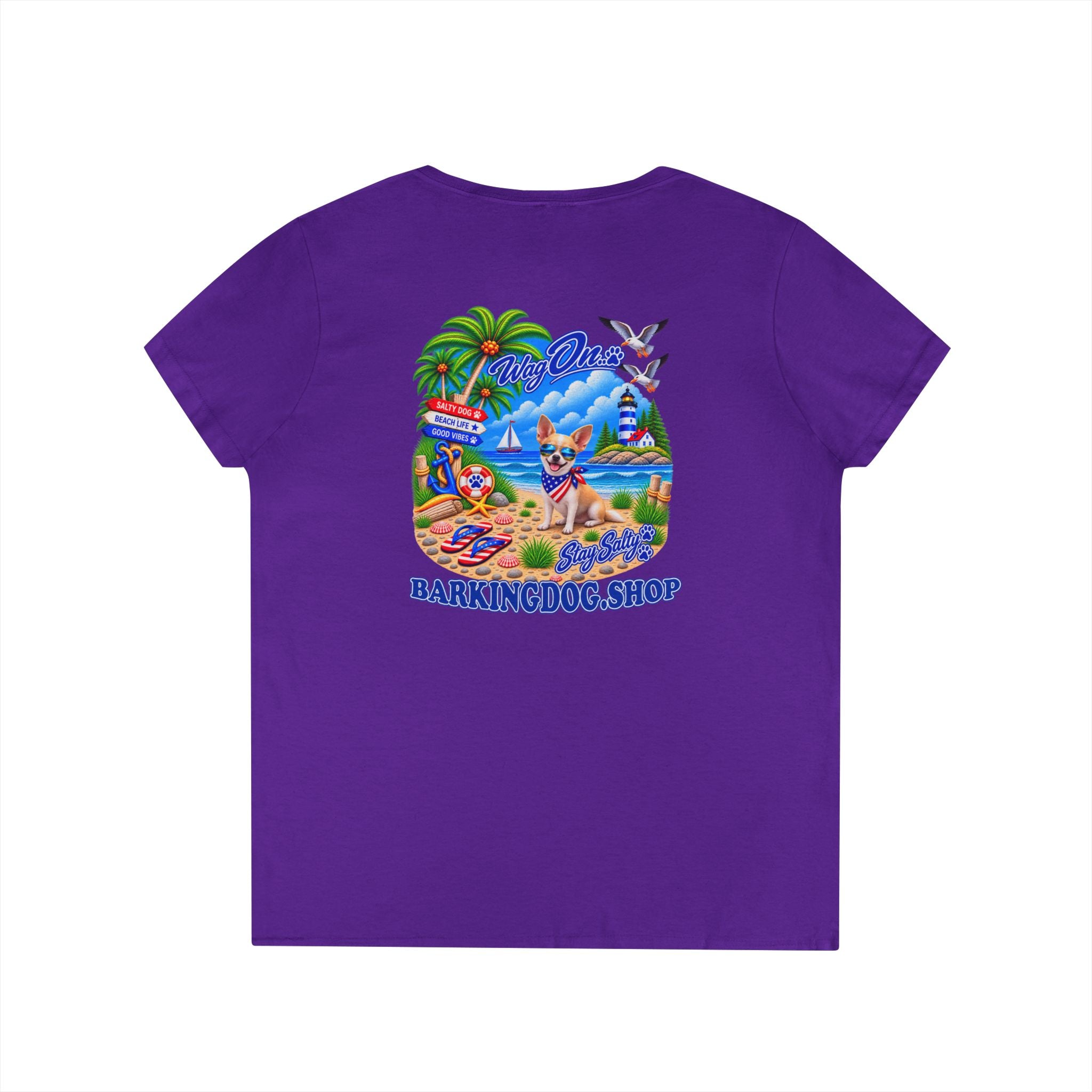 Chihuahua Stay Salty T Shirt Beach Collection Salty Pup Beach Life Graphic Tee Wag On BarkingDog Shop