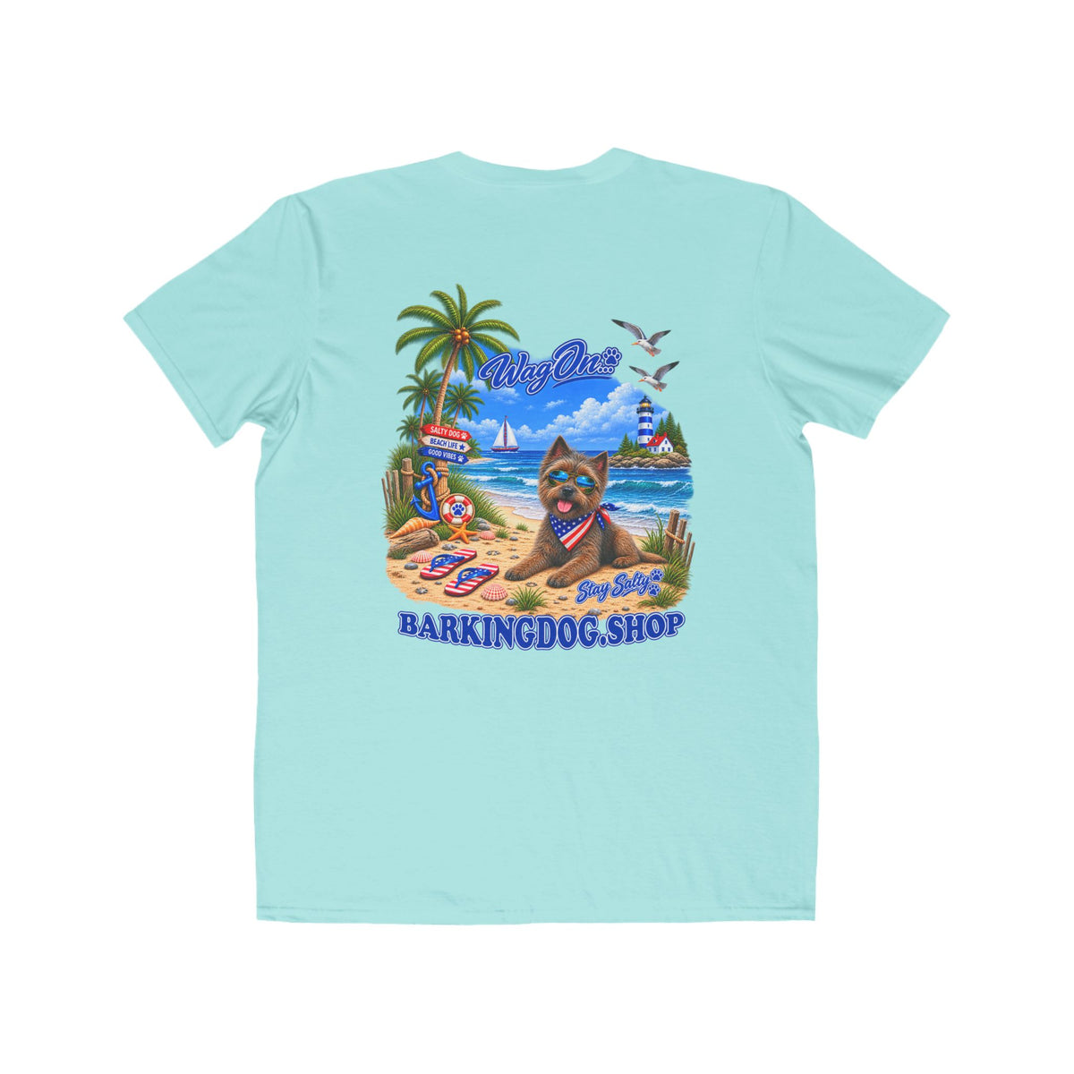 Cairn Terrier Stay Salty T Shirt Beach Collection Salty Pup Beach Life Graphic Tee Wag On BarkingDog Shop
