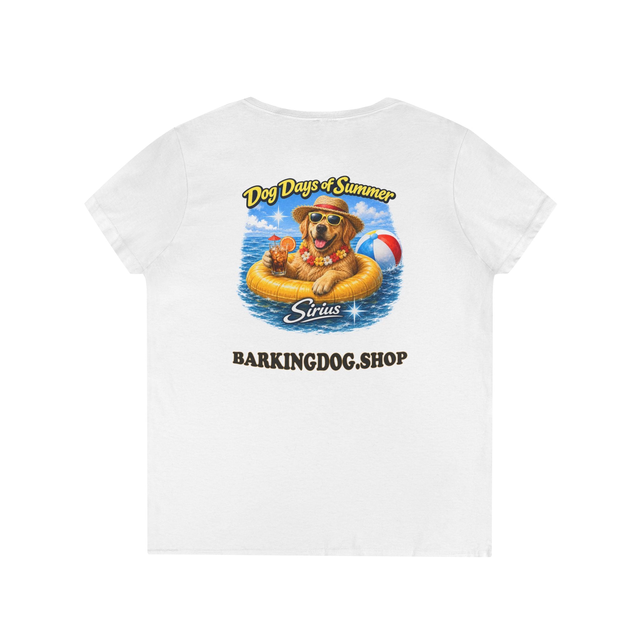 Golden Retriever Dog Inner Tube T-Shirt Wag On™ Dog Days of Summer
