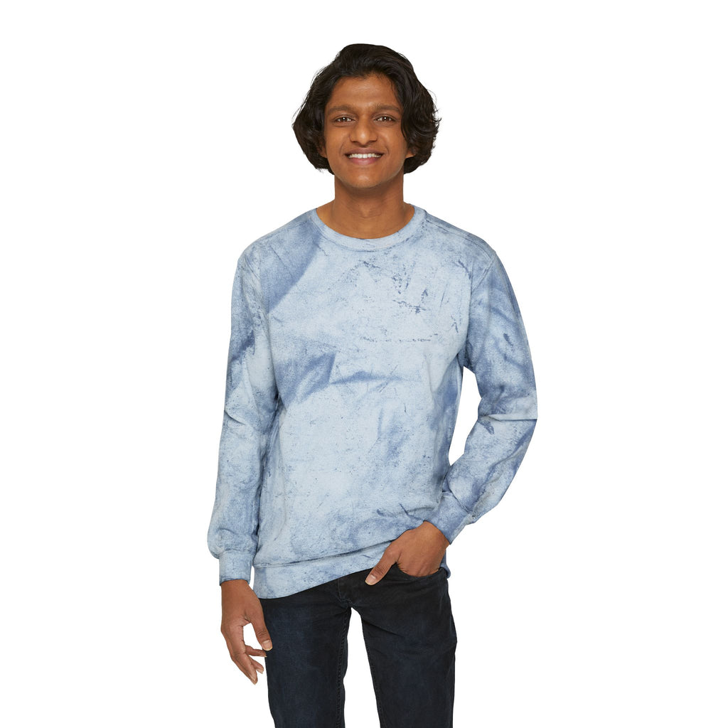 Future City Yellow Tie-Dye Crewneck Sweatshirt
