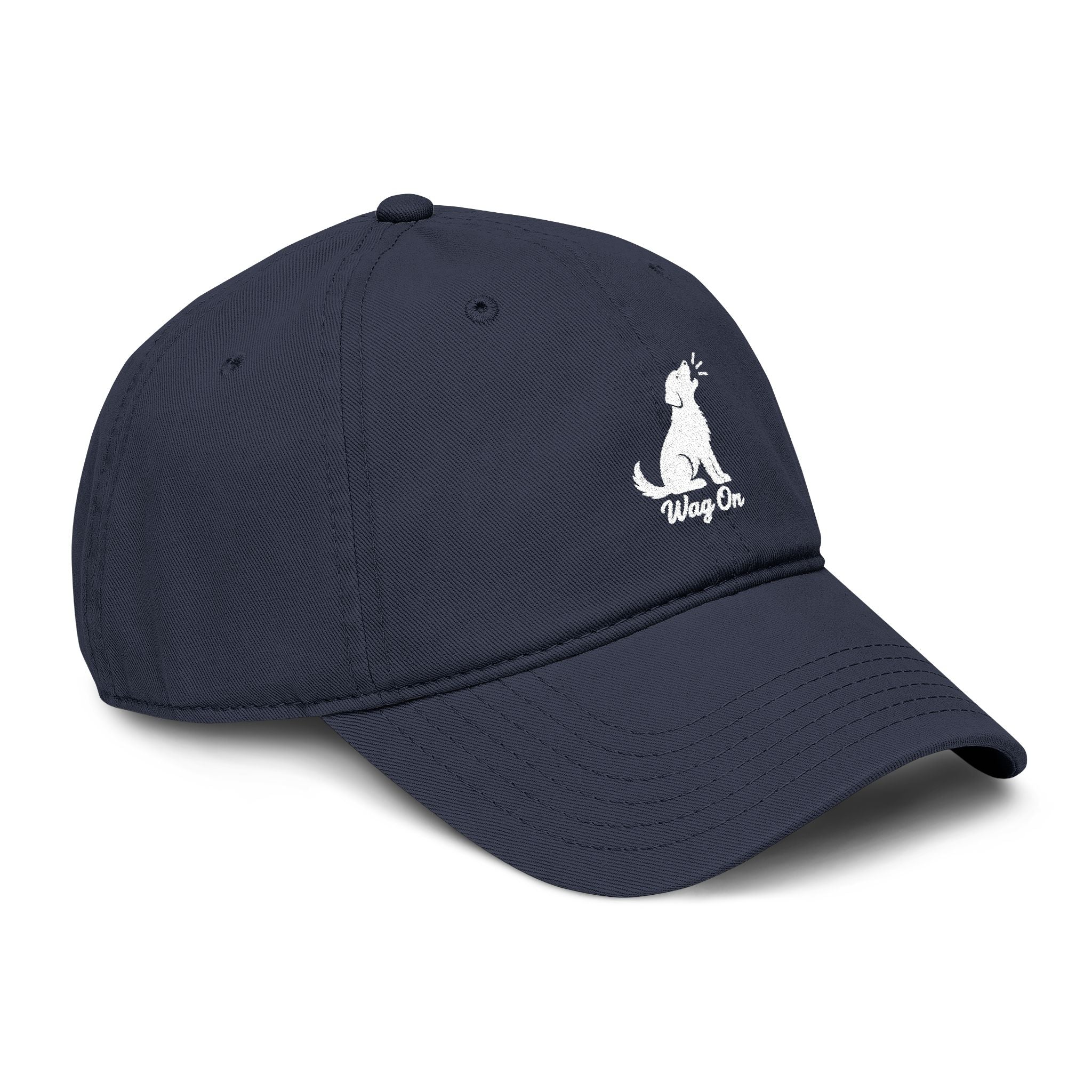 Wag On Embroidered Dog Baseball Cap — Casual Pet Lover Hat