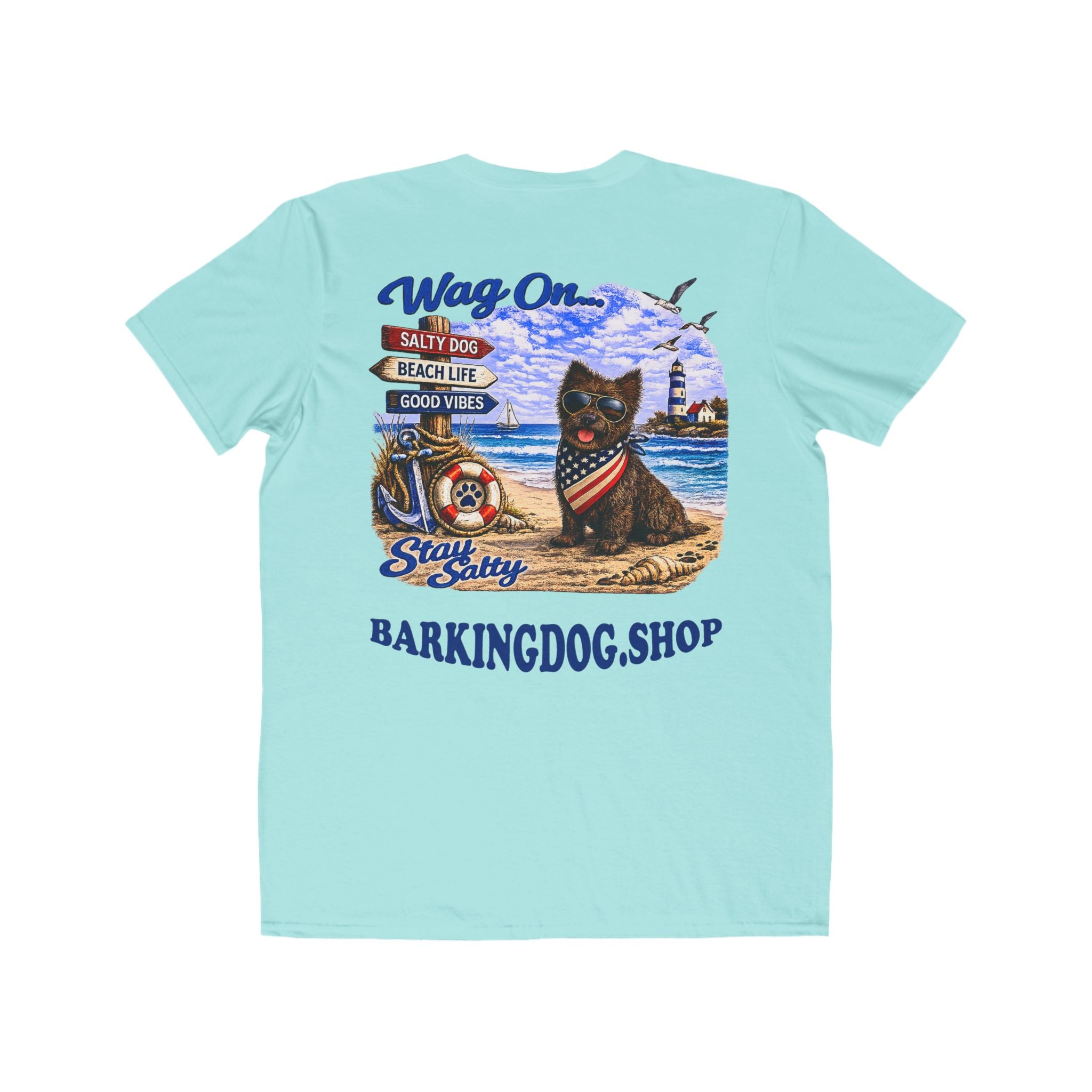 Cairn Terrier Dog Beach T Shirt Wag On™ Stay Salty