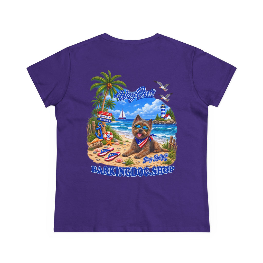 Cairn Terrier Stay Salty T Shirt Beach Collection Salty Pup Beach Life Graphic Tee Wag On BarkingDog Shop