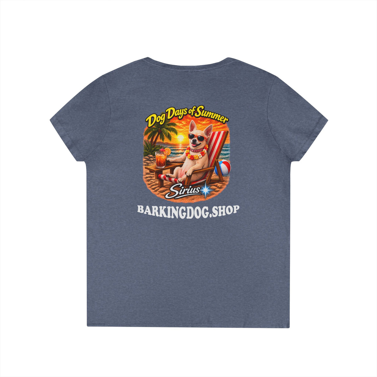Chihuahua Beach Chair T Shirt Dog Days Of Summer Beach Dog Lover Graphic Tee Wag On BarkingDog Shop