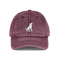 Embroidered Vintage Dog Cap - 'Wag On' Washed Baseball Hat