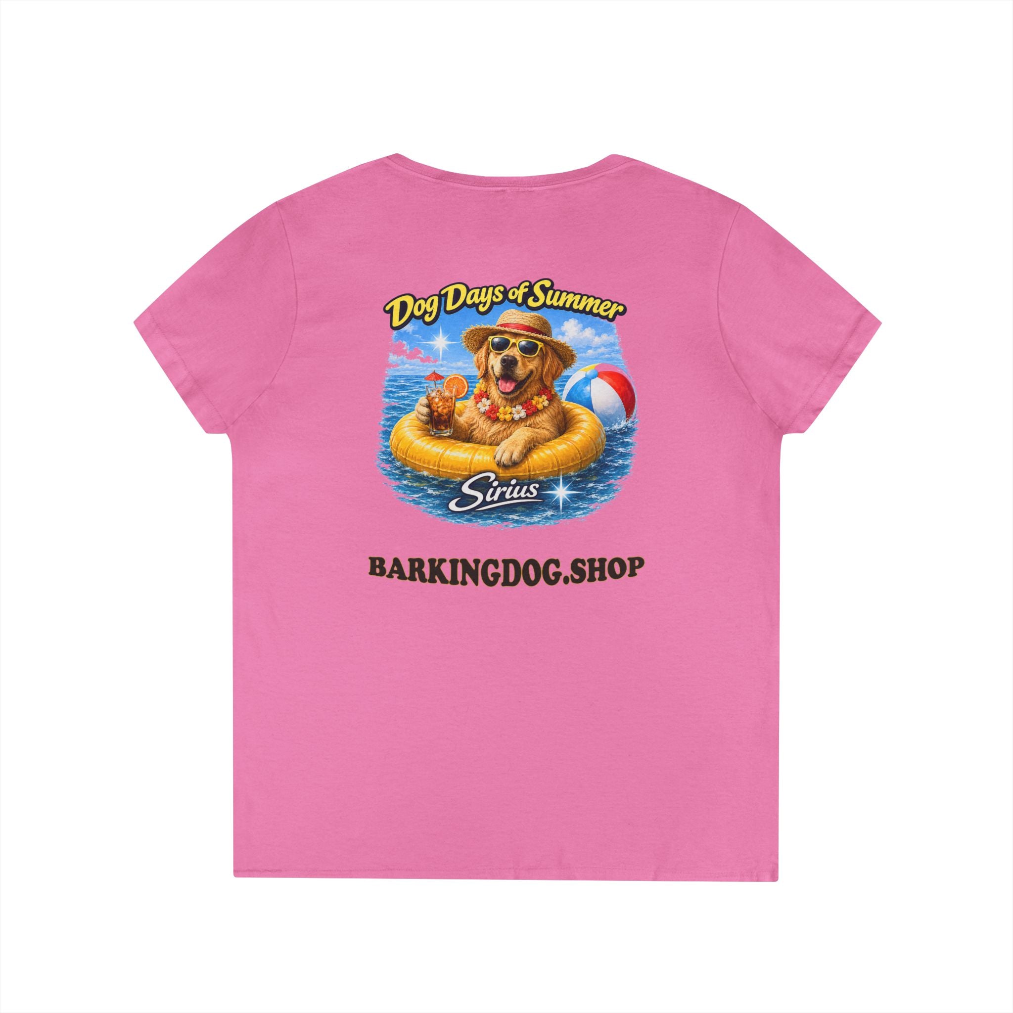 Golden Retriever Dog Inner Tube T-Shirt Wag On™ Dog Days of Summer