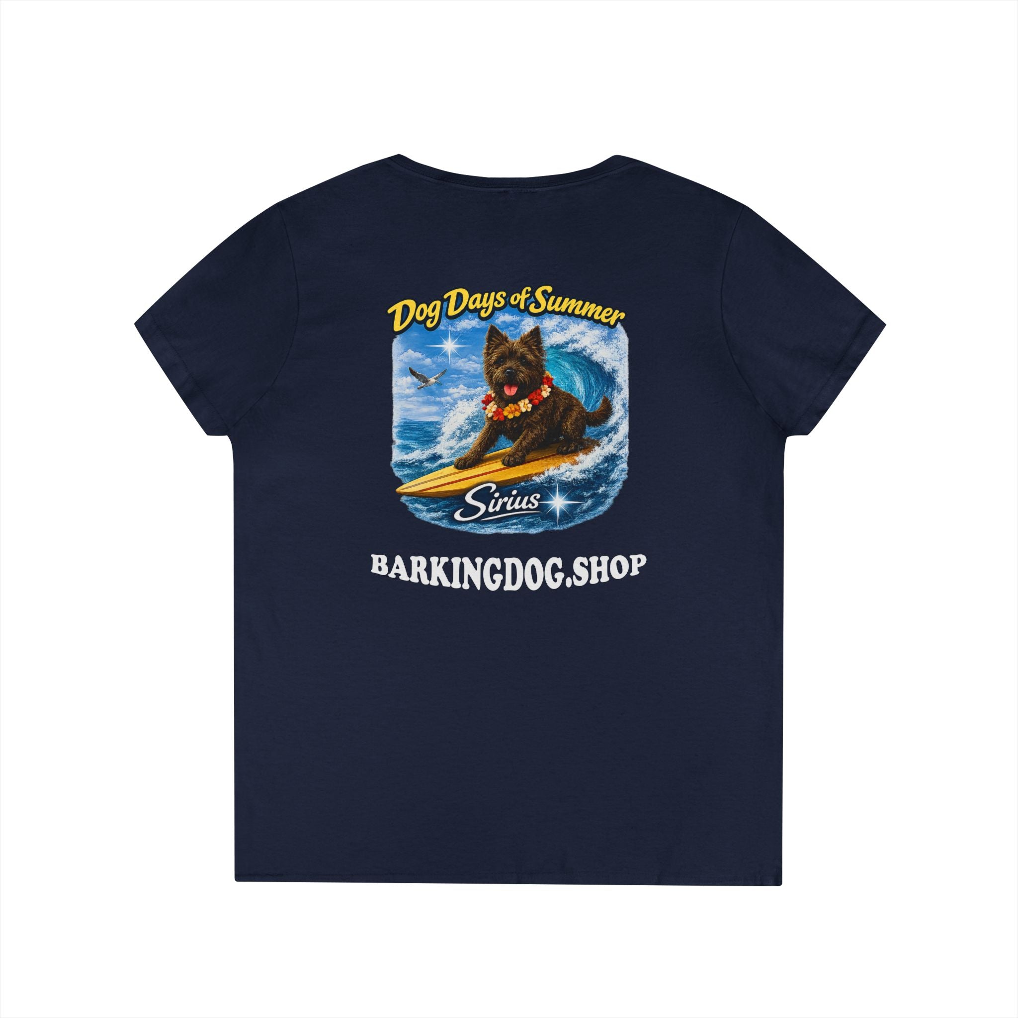 Cairn Terrier Dog Surfboard T-Shirt Wag On™ Dog Days of Summer