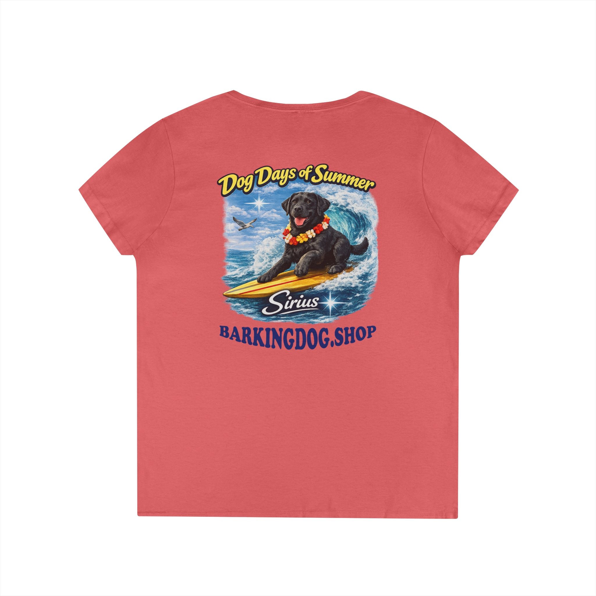 Black Labrador Dog Surfboard T-Shirt Wag On™ Dog Days of Summer