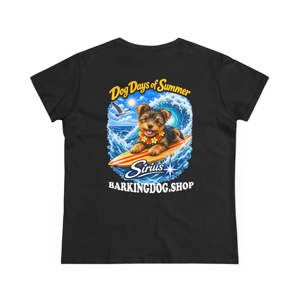 Yorkshire Terrier Surfboard T Shirt Dog Days Of Summer Beach Dog Lover Graphic Tee Wag On BarkingDog Shop