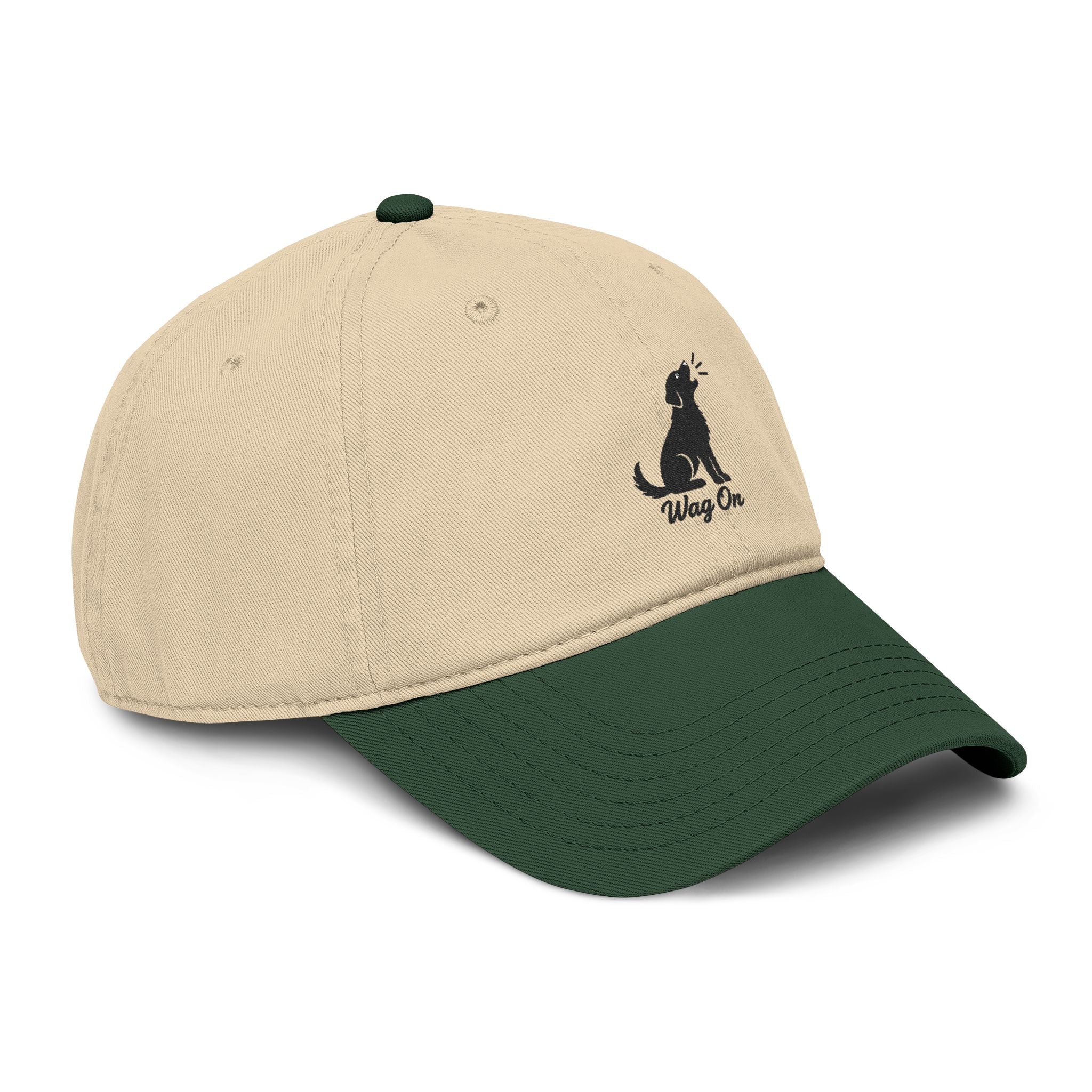 Wag On Embroidered Dog Baseball Cap — Casual Pet Lover Hat