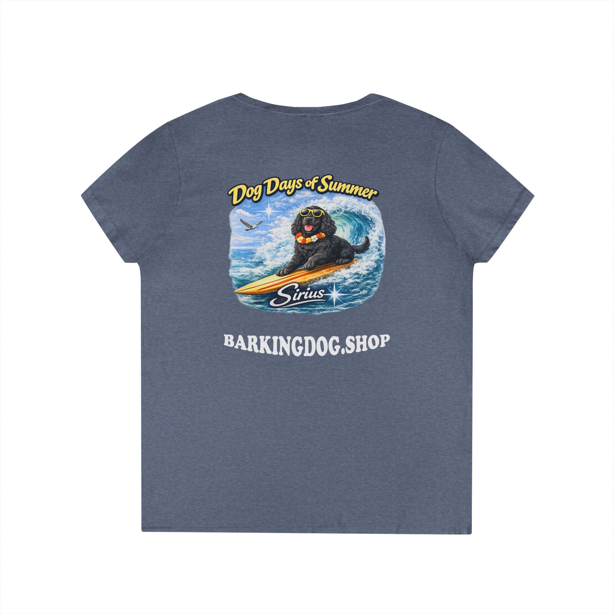 Cocker Spaniel Dog Surfboard T-Shirt Wag On™ Dog Days of Summer
