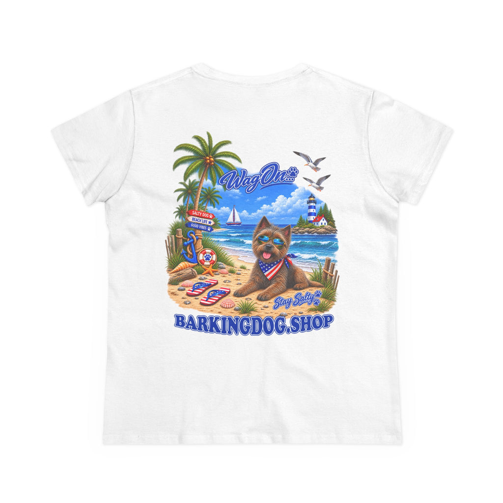 Cairn Terrier Stay Salty T Shirt Beach Collection Salty Pup Beach Life Graphic Tee Wag On BarkingDog Shop