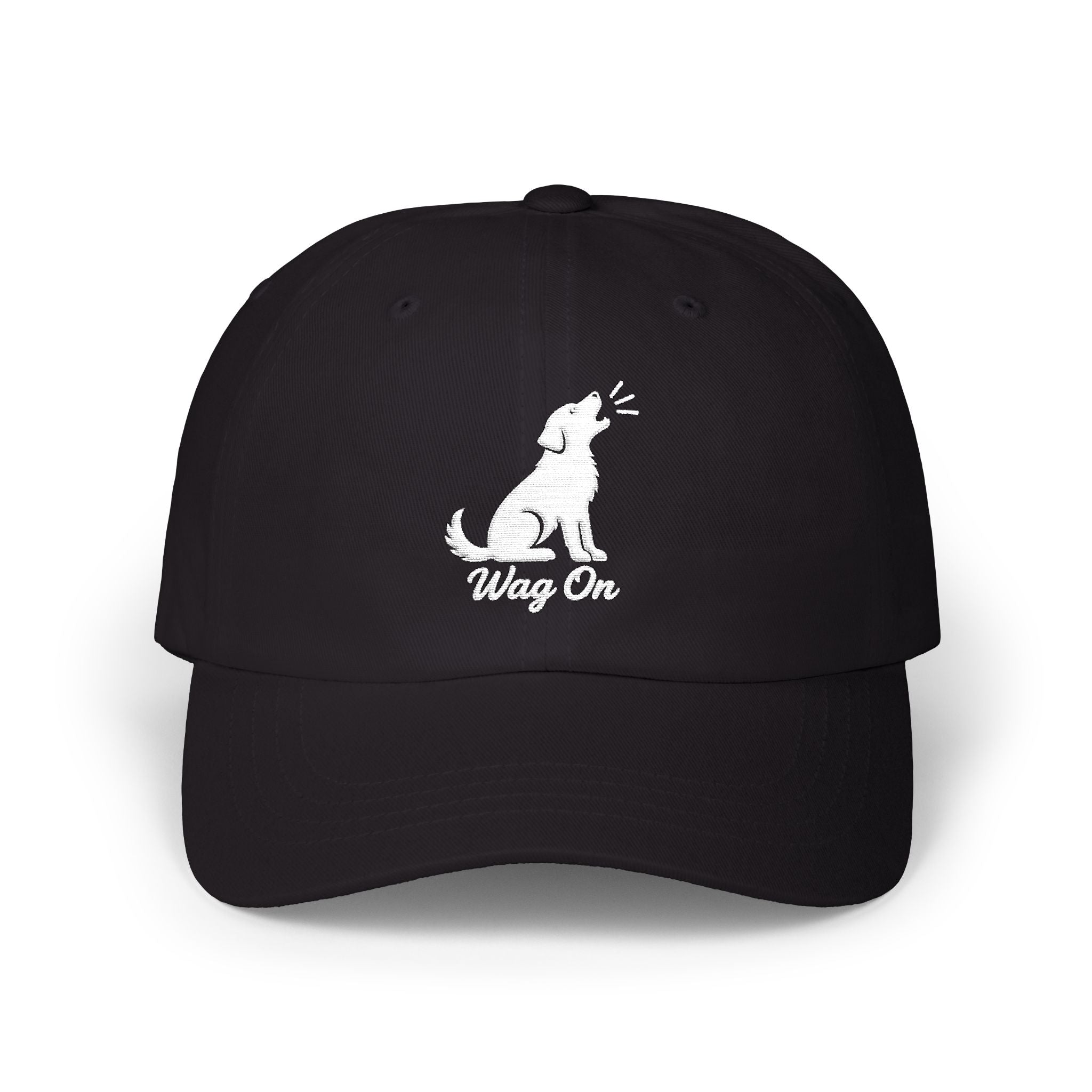 Wag On Cap — Embroidered Barking Dog Hat