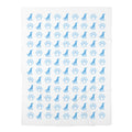 Blue Puppy Paw Baby Swaddle Blanket Babies and Puppies Collection Newborn Wrap Baby Gift BarkingDog Shop