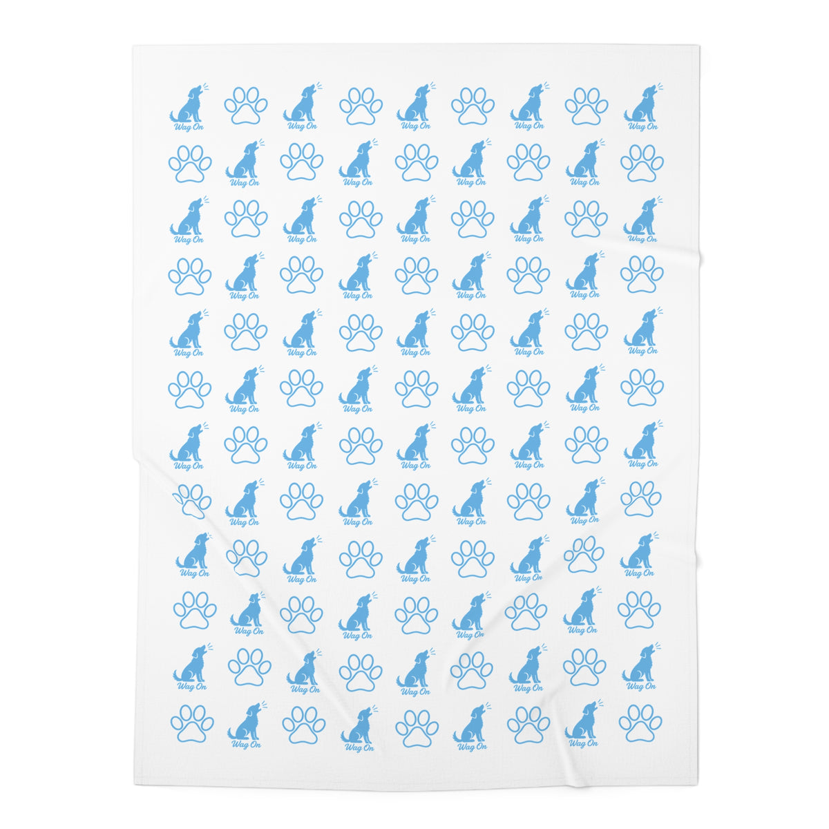 Blue Puppy Paw Baby Swaddle Blanket Babies and Puppies Collection Newborn Wrap Baby Gift BarkingDog Shop