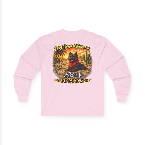 Cairn Terrier Dog Days of Summer Cactus Long Sleeve T Shirt Beach Collection Summer Dog Graphic Tee Wag On BarkingDog Shop