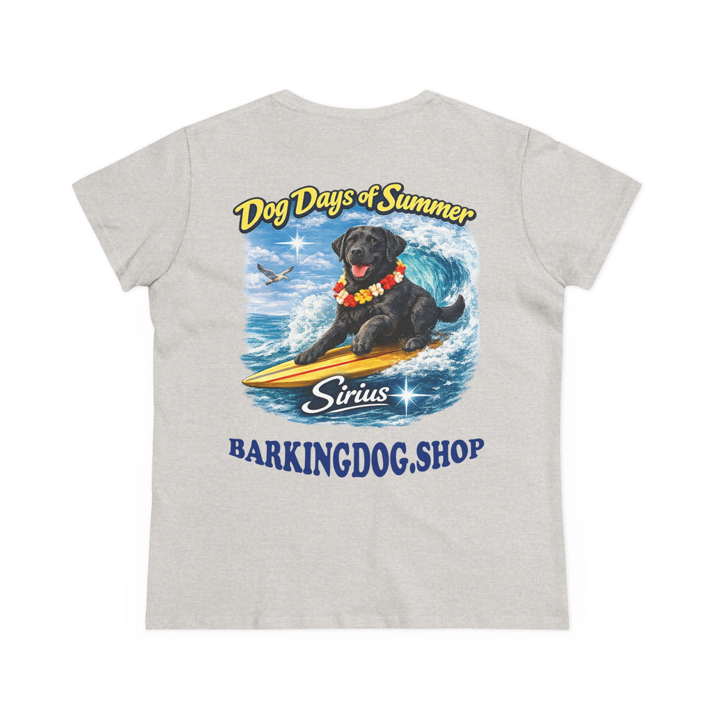 Black Labrador Dog Surfboard T-Shirt Wag On™ Dog Days of Summer
