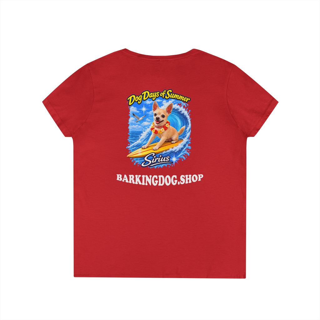 Chihuahua Surfboard T Shirt Dog Days Of Summer Beach Dog Lover Graphic Tee Wag On BarkingDog Shop