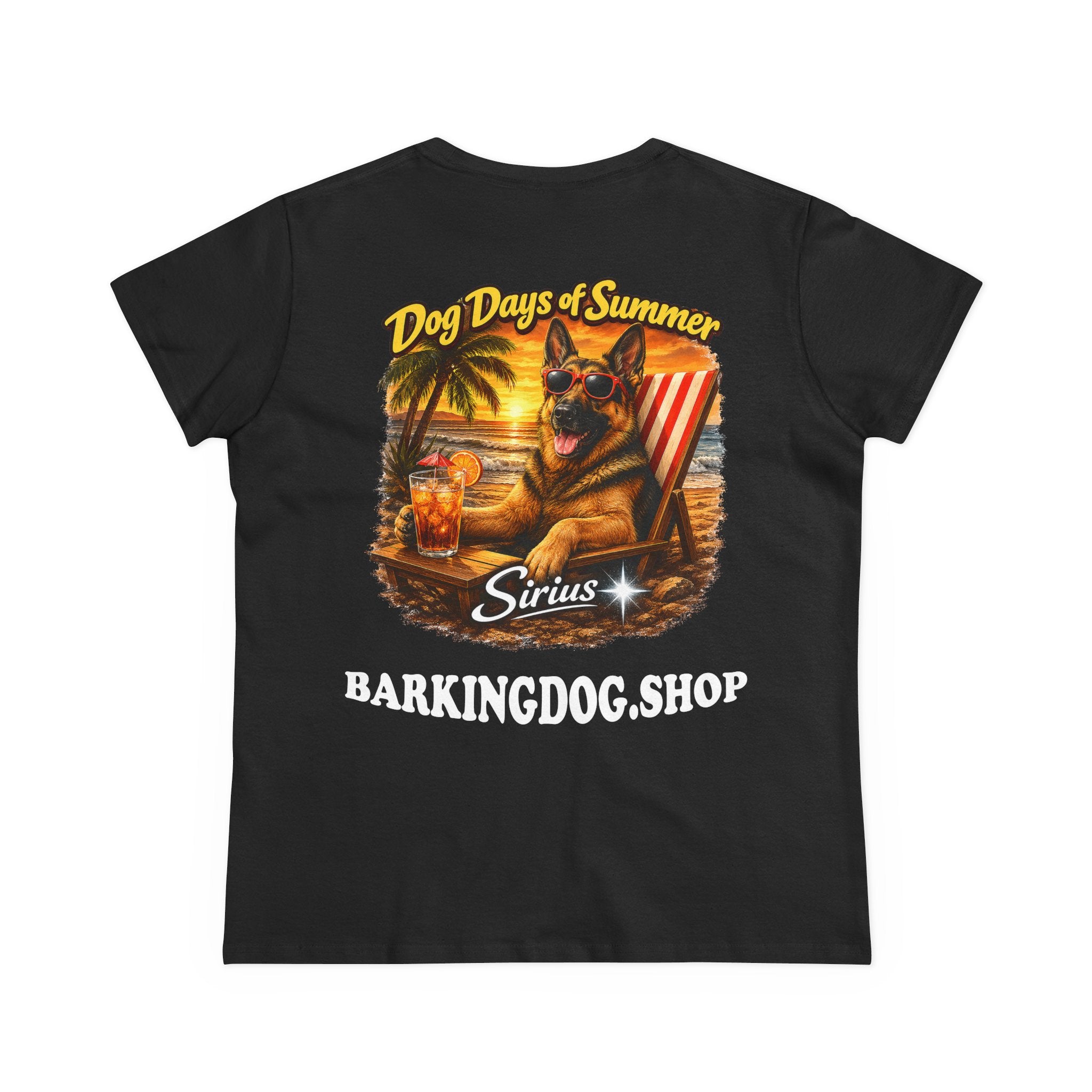 German Shepherd Dog Beach Chair T-Shirt Wag On™ Dog Days of Summer