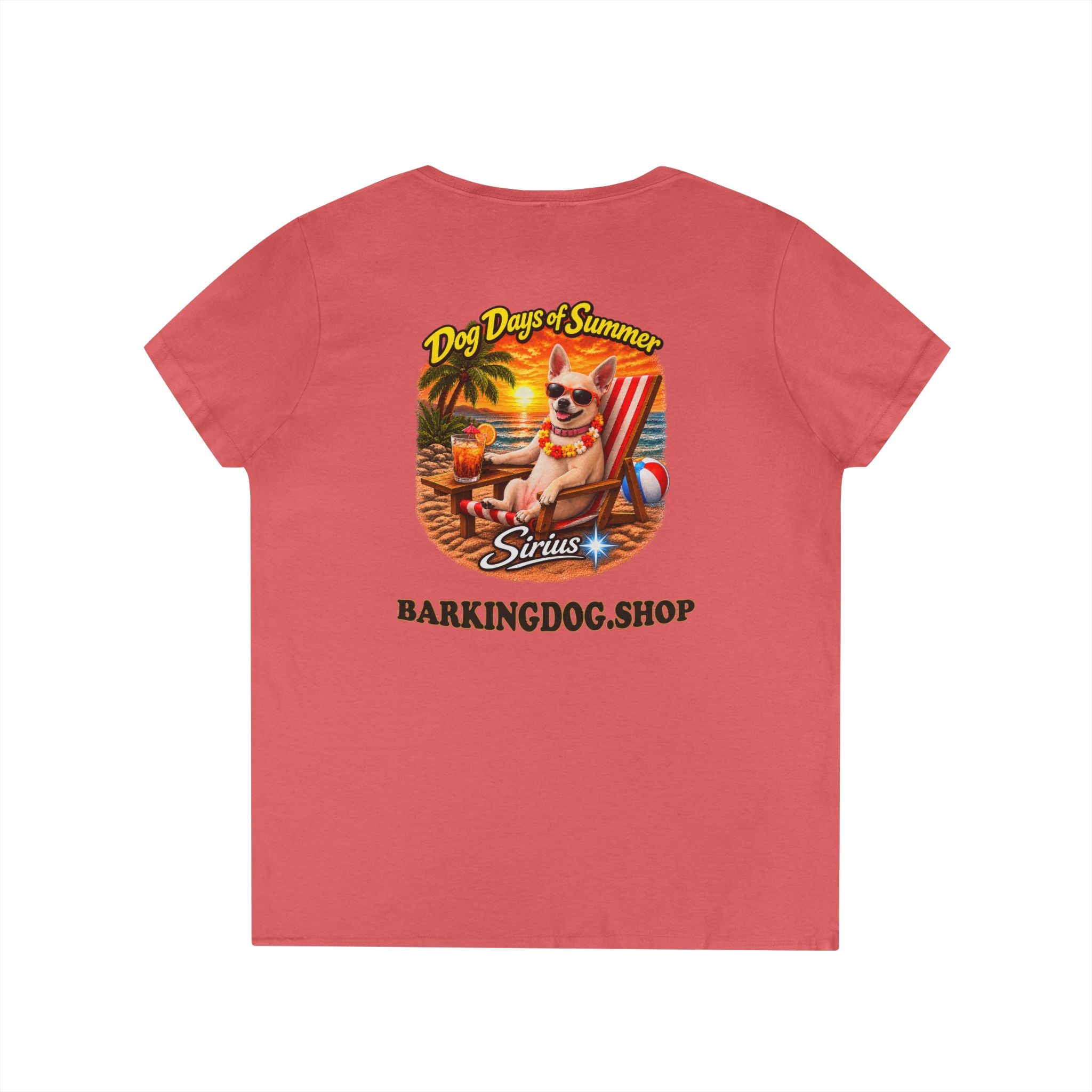 Chihuahua Beach Chair T Shirt Dog Days Of Summer Beach Dog Lover Graphic Tee Wag On BarkingDog Shop