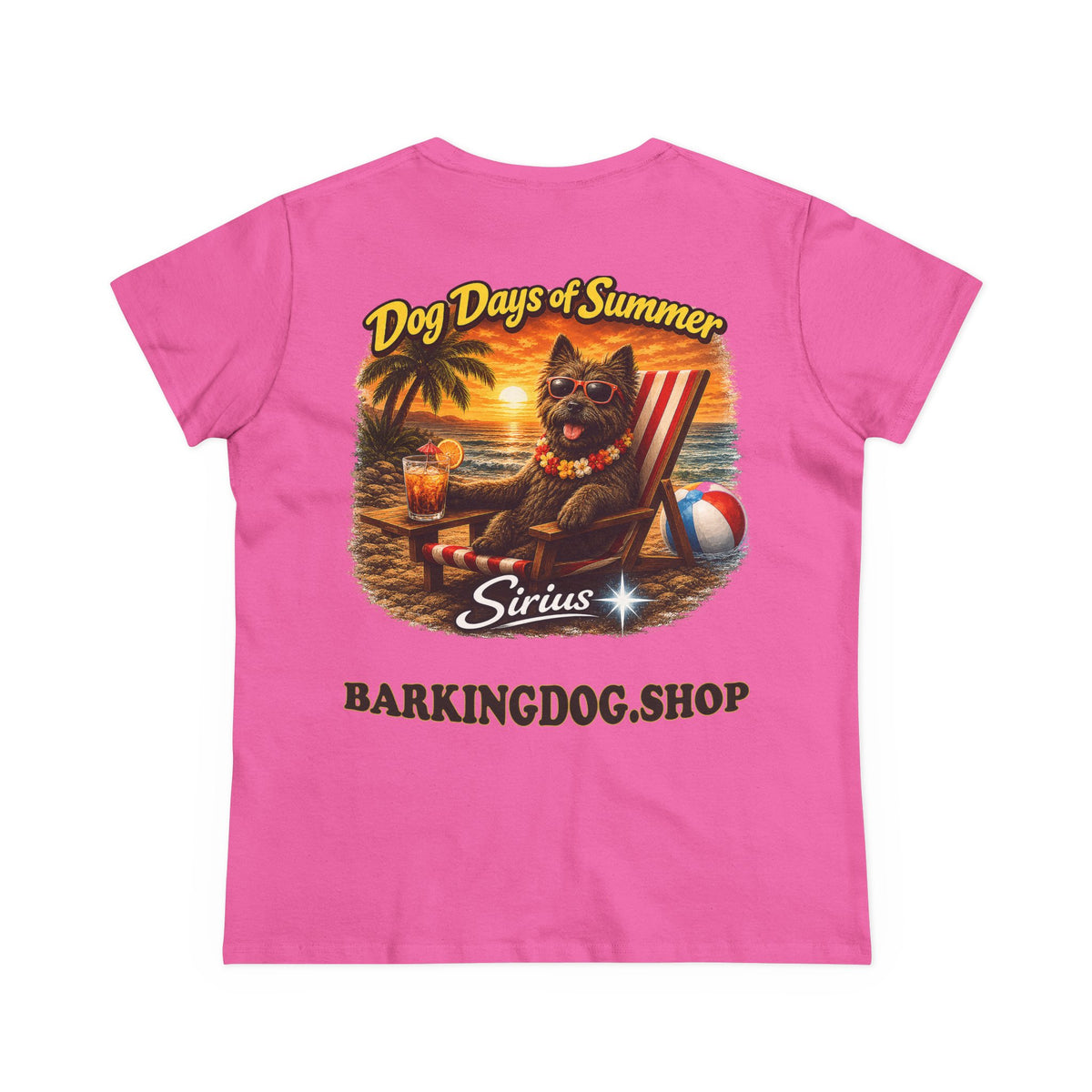 Cairn Terrier Dog Beach Chair T-Shirt Wag On™ Dog Days of Summer