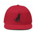 Embroidered Flat Bill Wag On Dog Lovers Cap