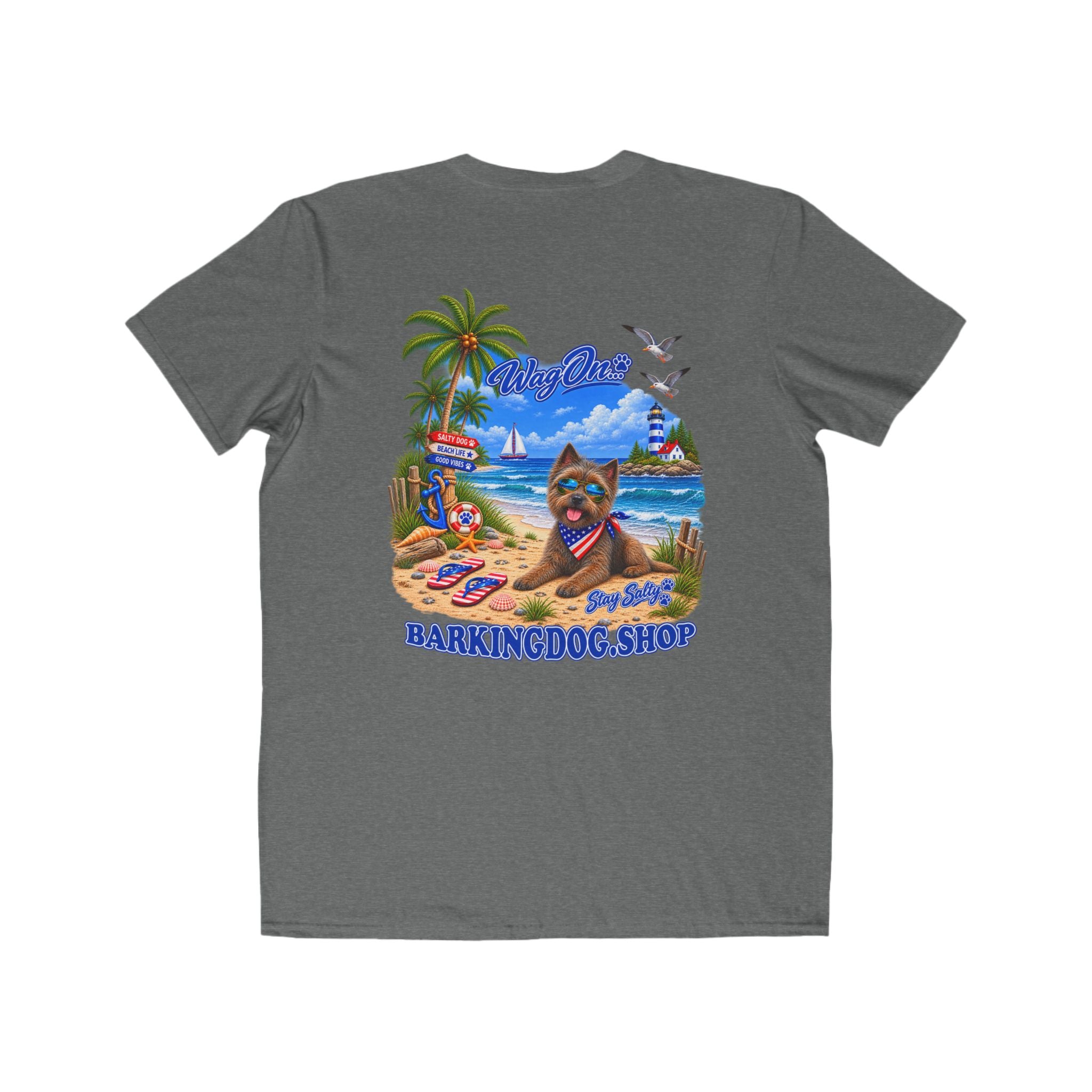 Cairn Terrier Stay Salty T Shirt Beach Collection Salty Pup Beach Life Graphic Tee Wag On BarkingDog Shop
