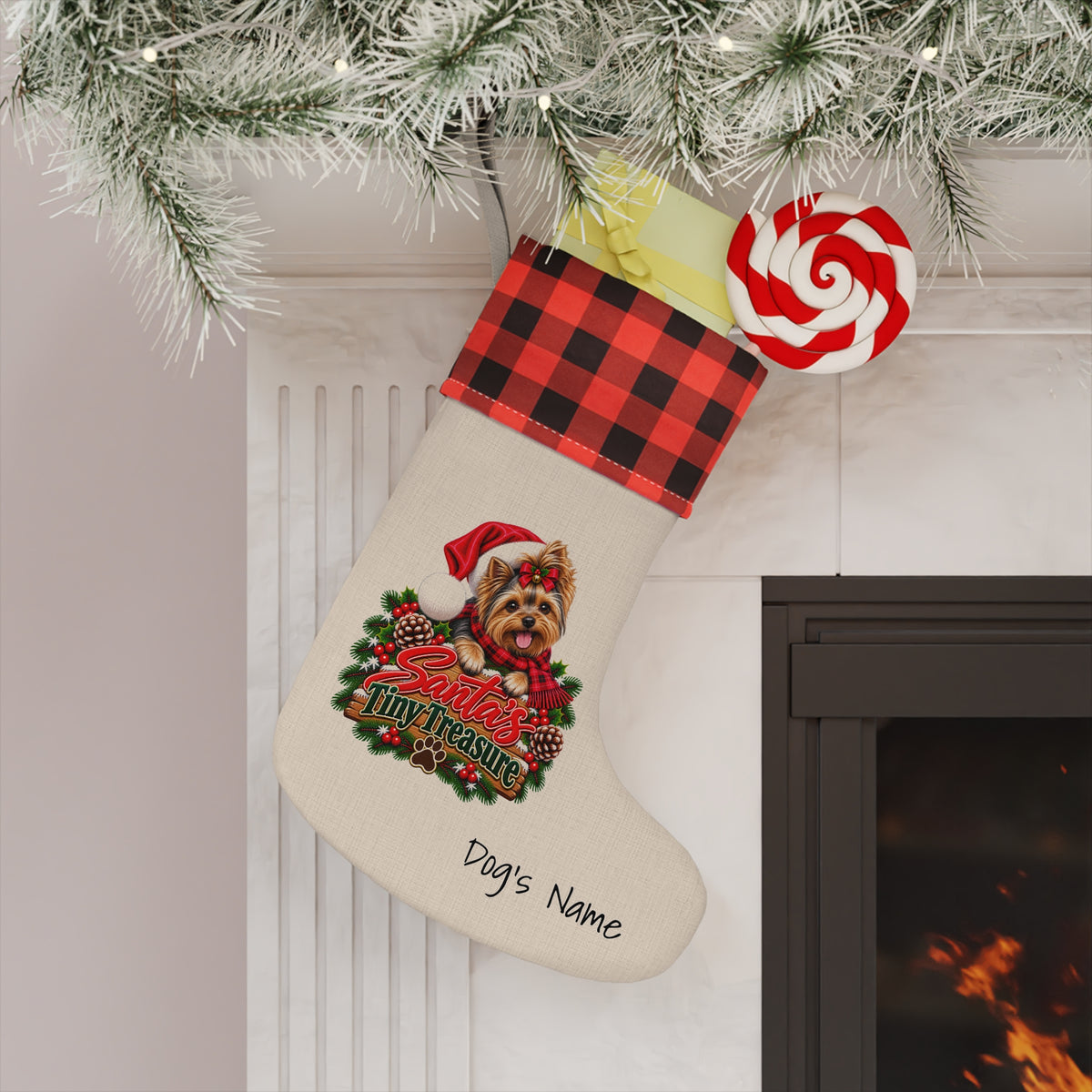 Yorkshire Terrier Santa’s Tiny Treasure Christmas Stocking BarkingDog Shop