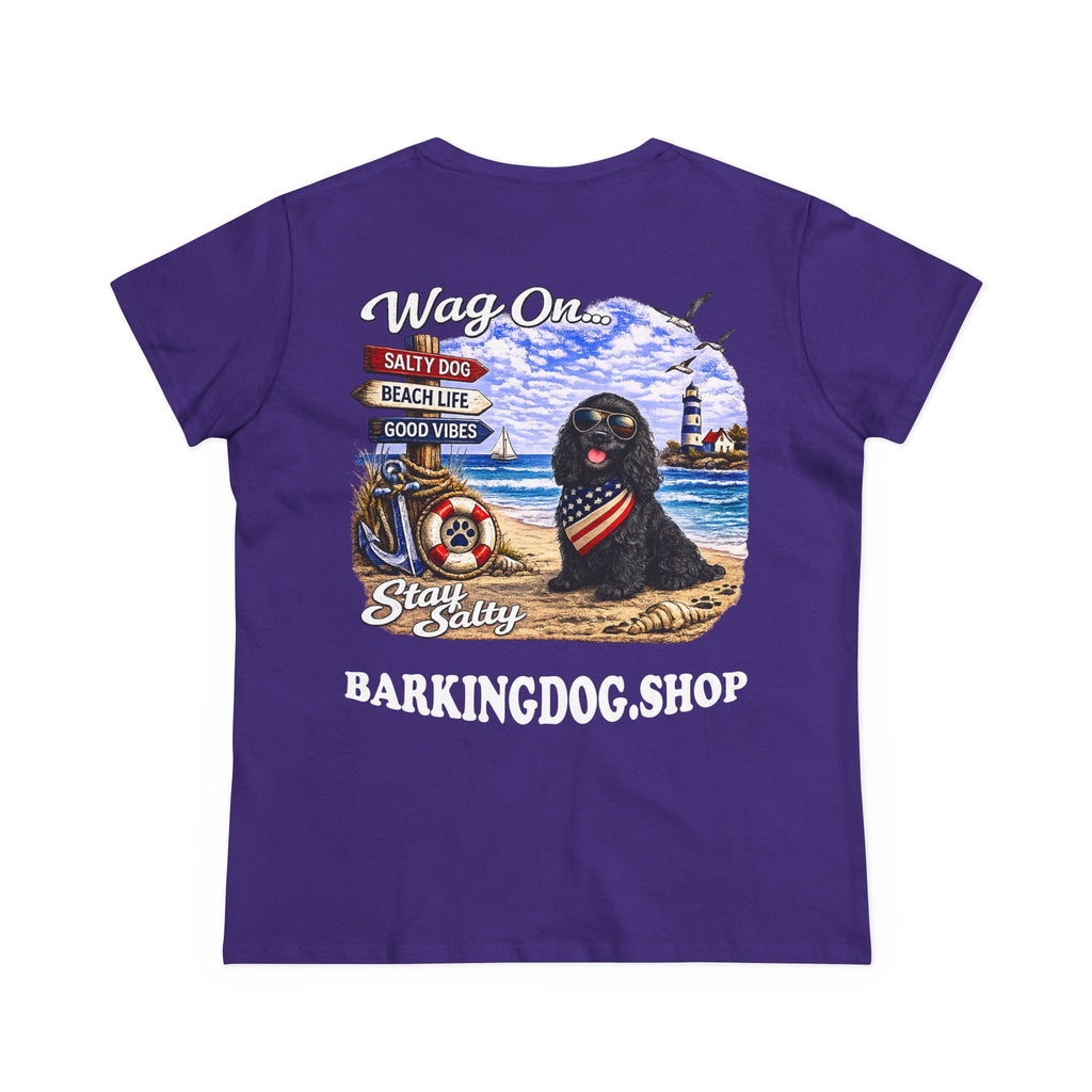 Cocker Spaniel Dog Beach T Shirt Wag On™ Stay Salty