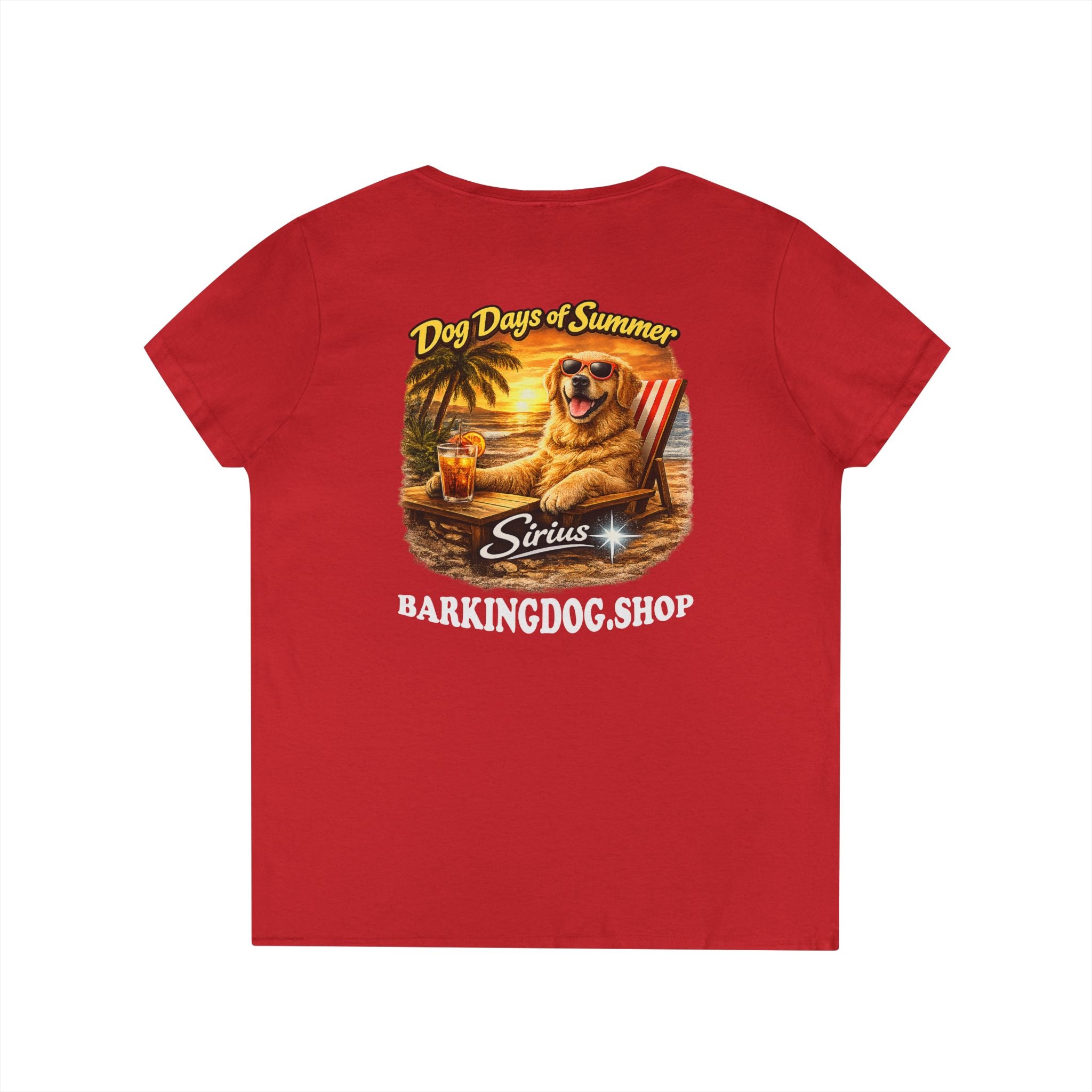 Golden Retriever Dog Beach Chair T-Shirt Wag On™ Dog Days of Summer