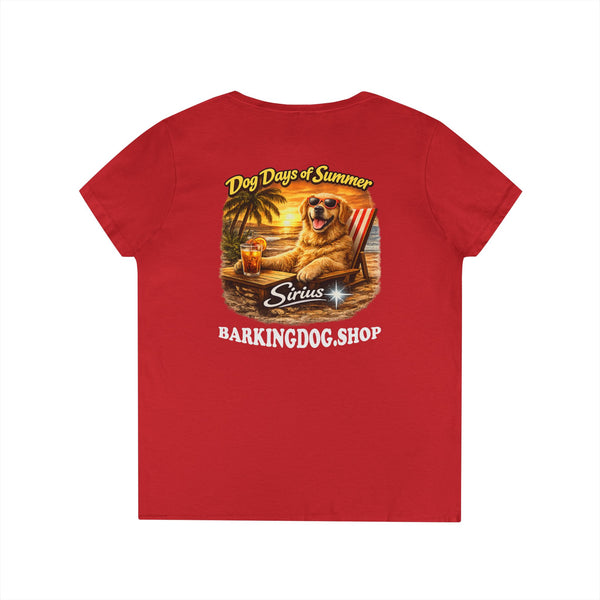 Golden Retriever Dog Beach Chair T-Shirt Wag On™ Dog Days of Summer