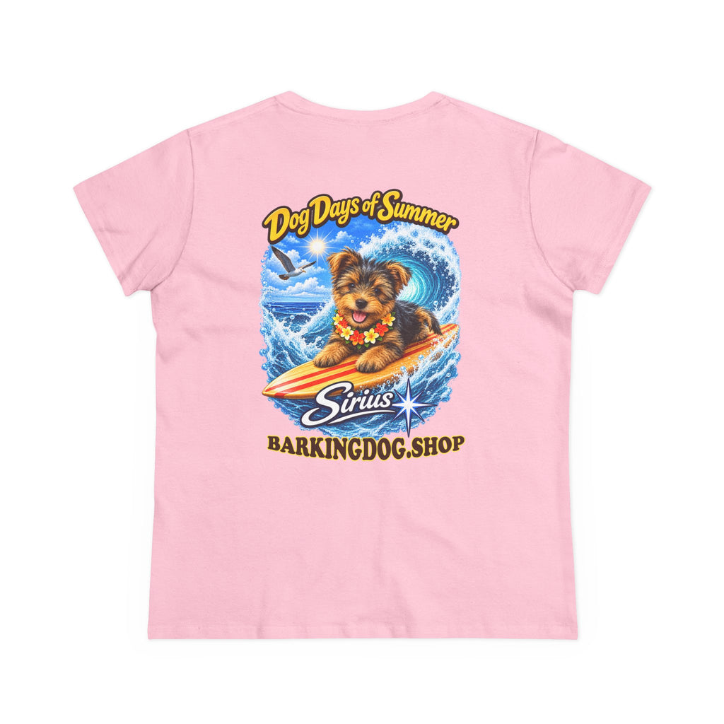 Yorkshire Terrier Surfboard T Shirt Dog Days Of Summer Beach Dog Lover Graphic Tee Wag On BarkingDog Shop