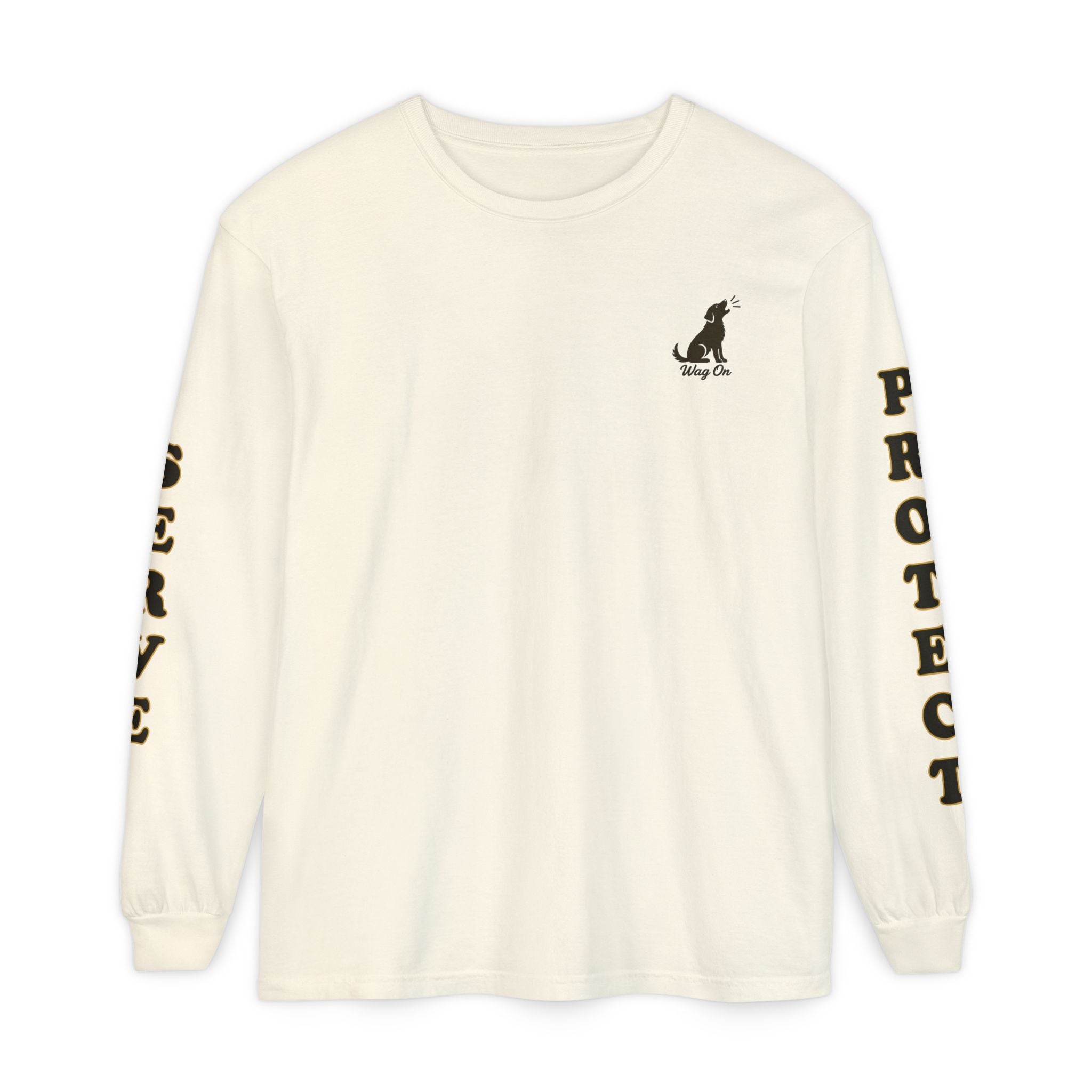 B-1B Lancer Long Sleeve Tee — Barking Dog 'Wag On' Military Air Force Tribute
