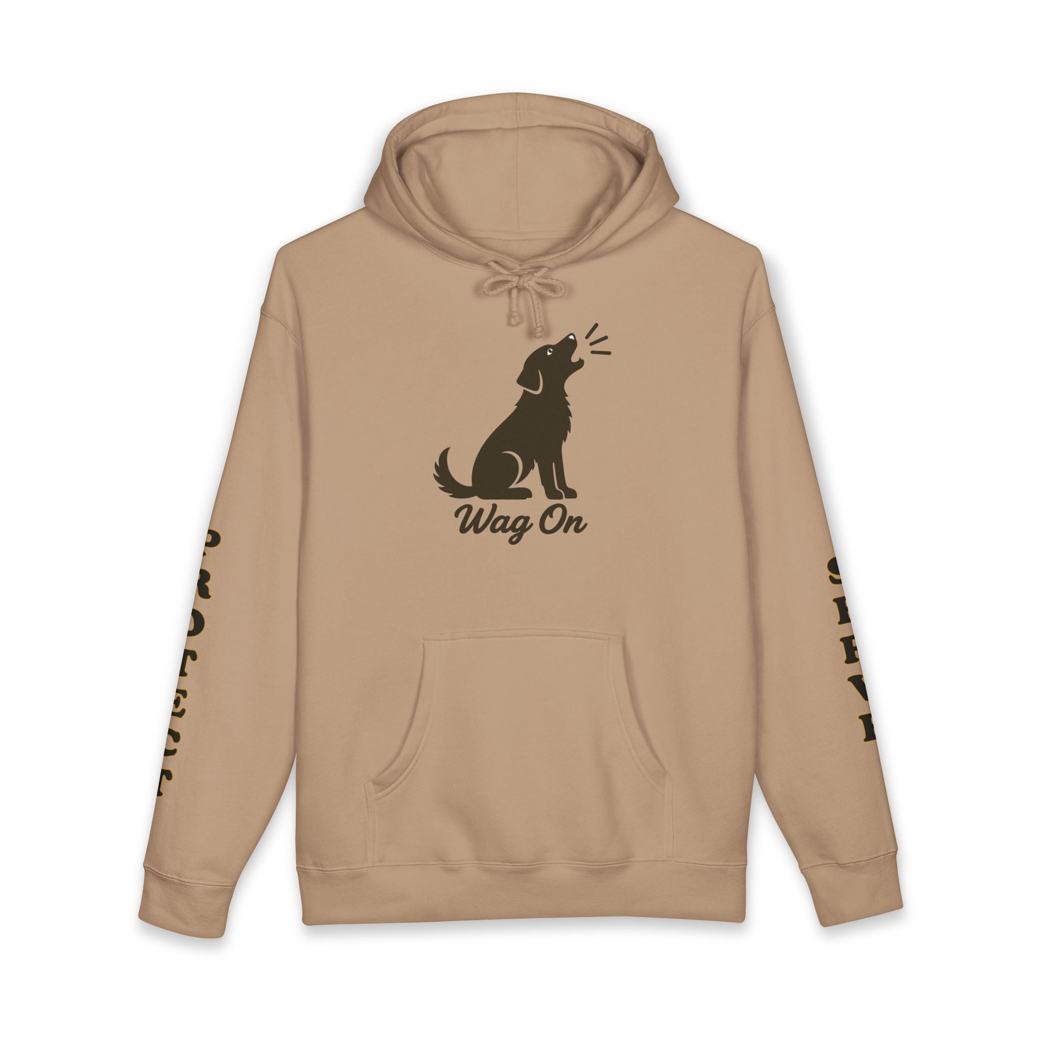 AH-64 Apache Military Helicopter Hoodie – "Wag On" Dog Graphic