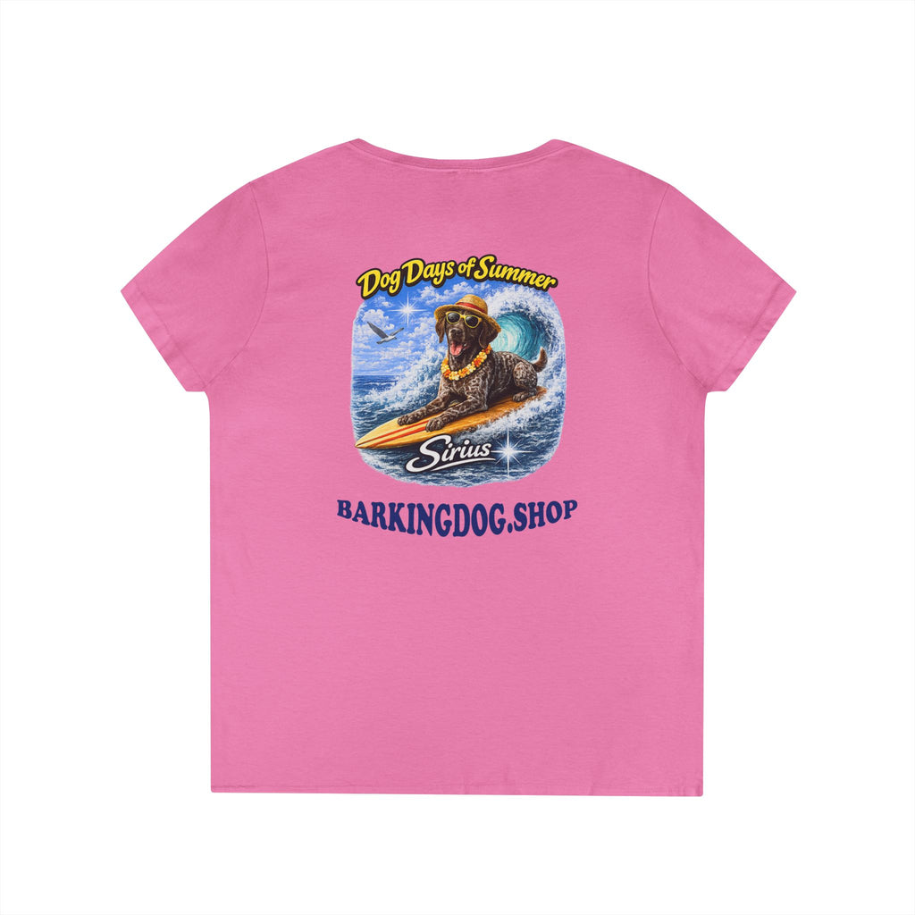 German Shorthair Pointer Surfboard T-Shirt Wag On™ Dog Days of Summer
