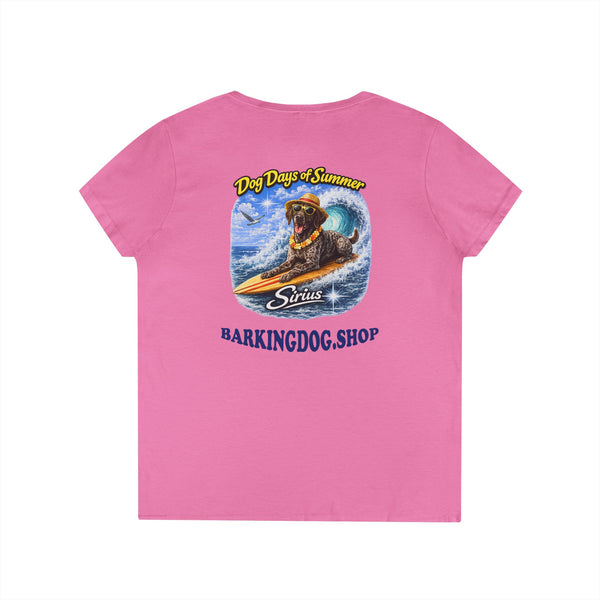 German Shorthair Pointer Surfboard T-Shirt Wag On™ Dog Days of Summer