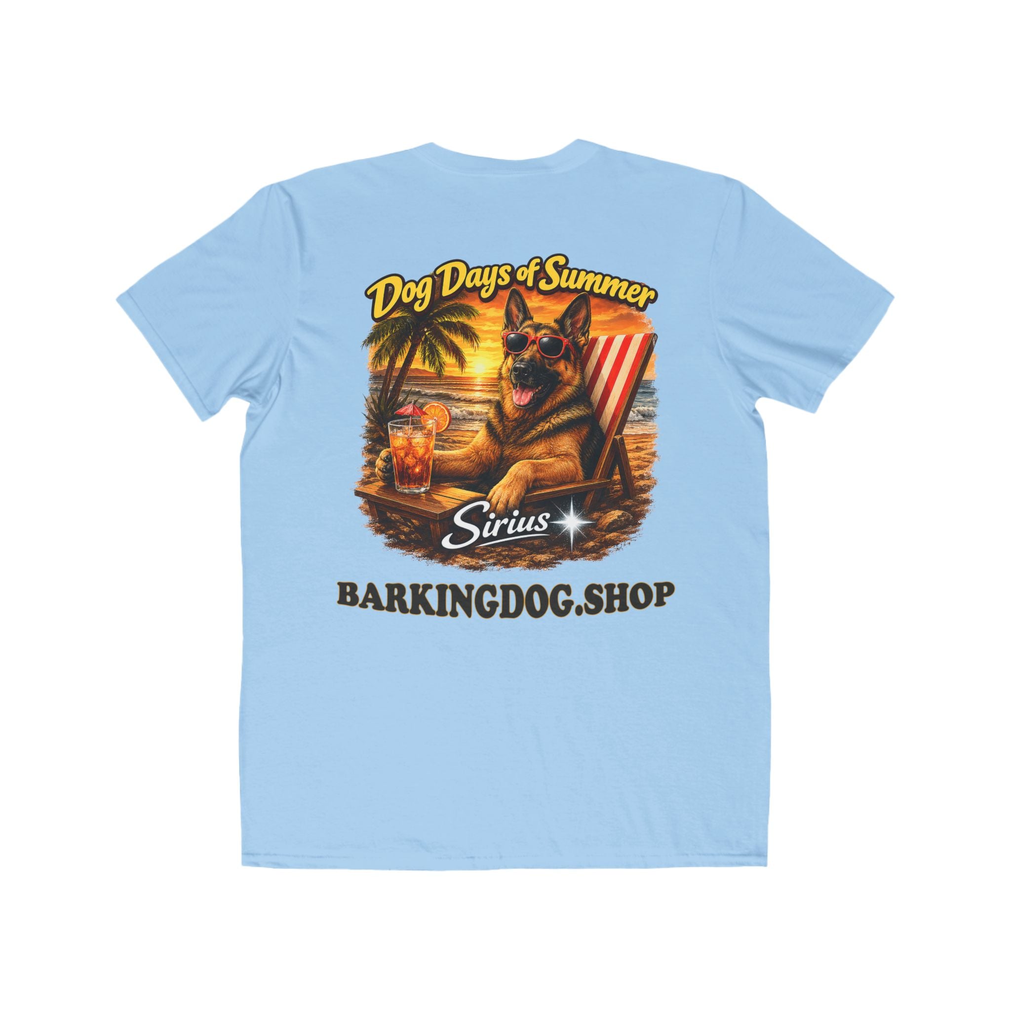 German Shepherd Beach Chair T-Shirt Wag On™ Dog Days of Summer