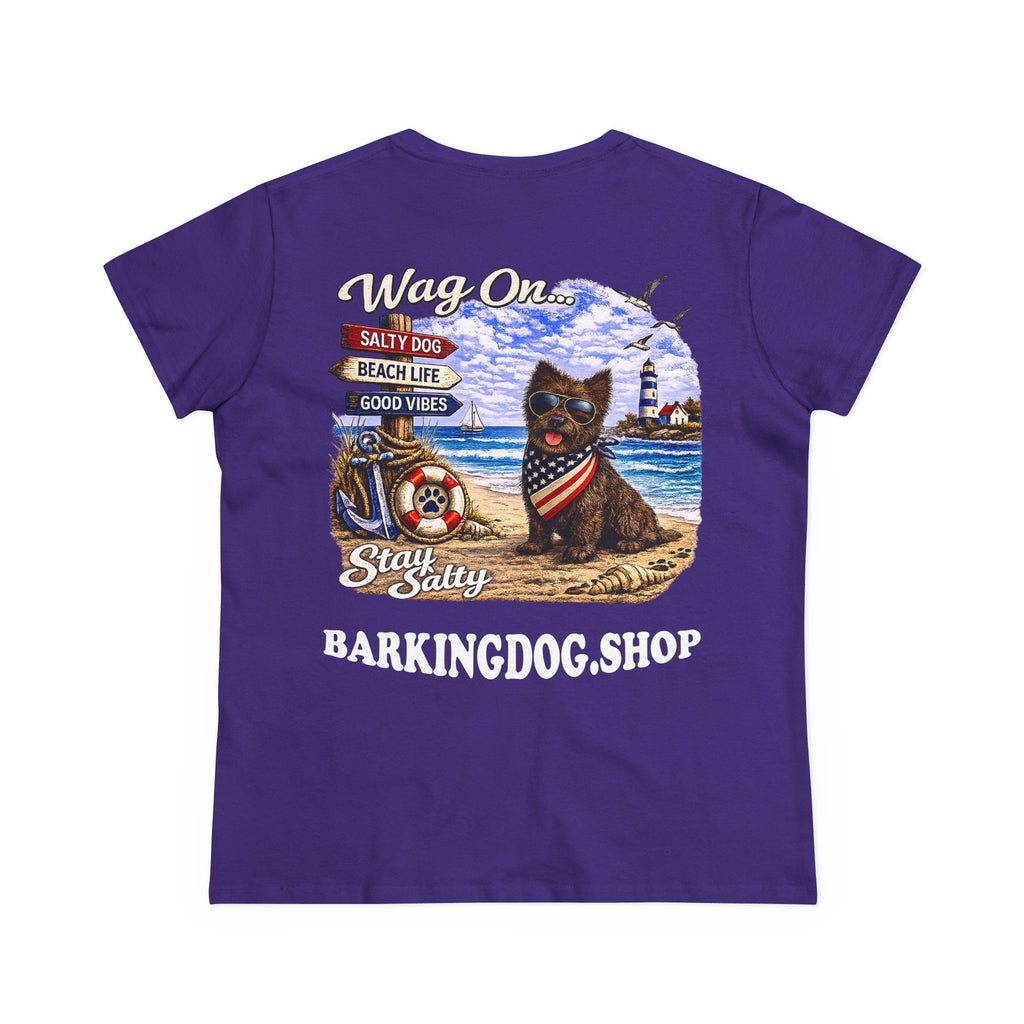 Cairn Terrier Dog Beach T Shirt Wag On™ Stay Salty